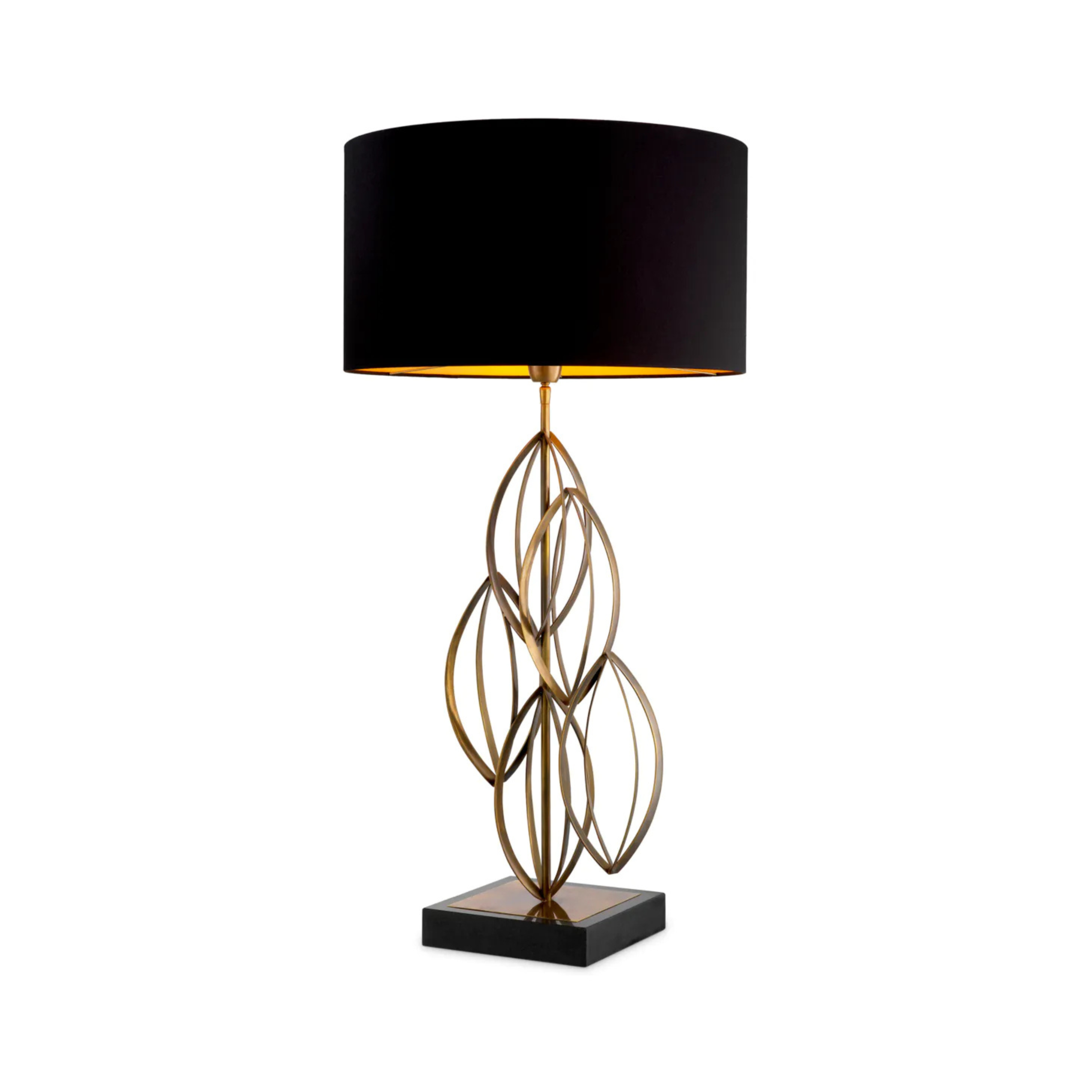 Tischlampe BELLAMONT antikgold mit Granitbasis
