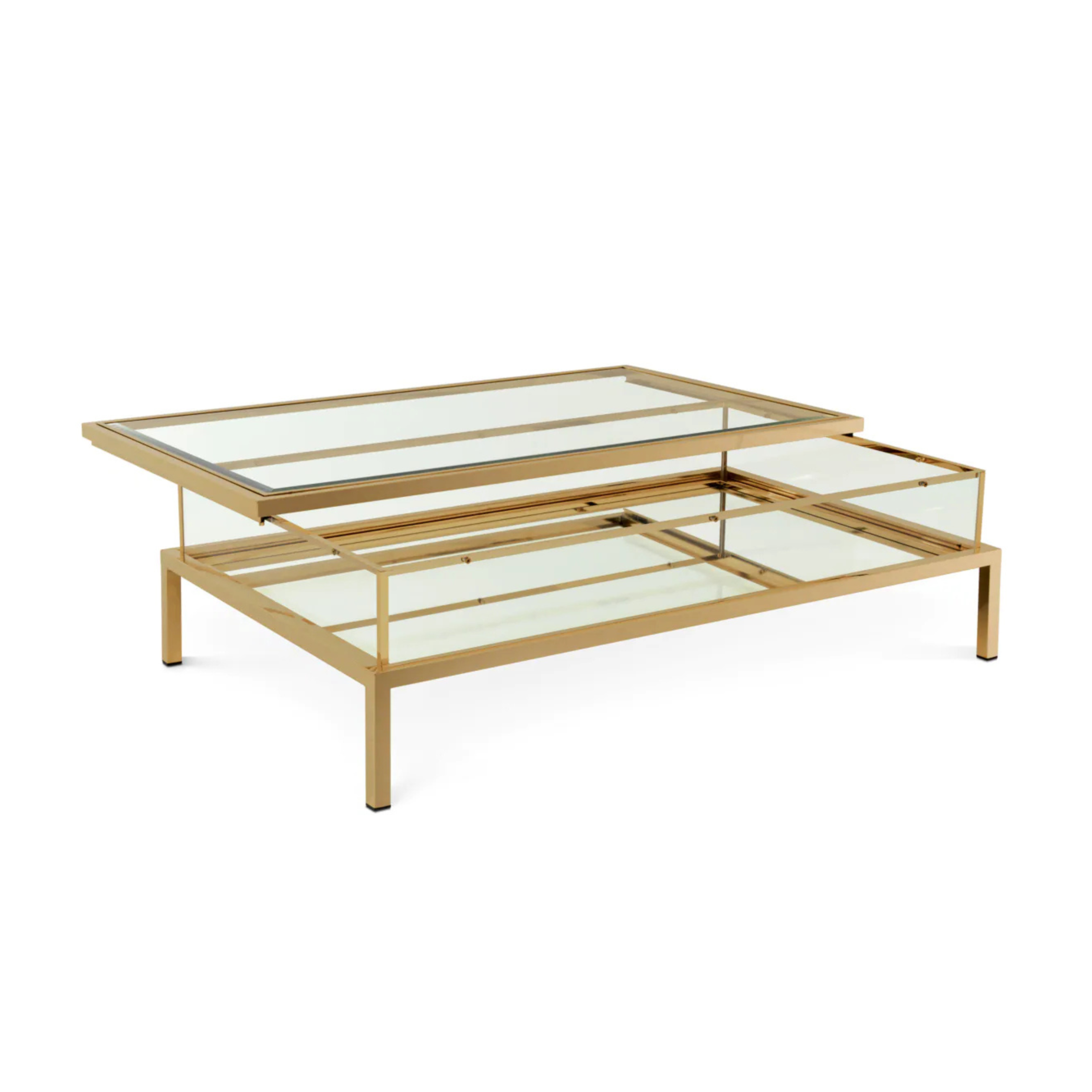 HARVEY coffee table polished gold steel