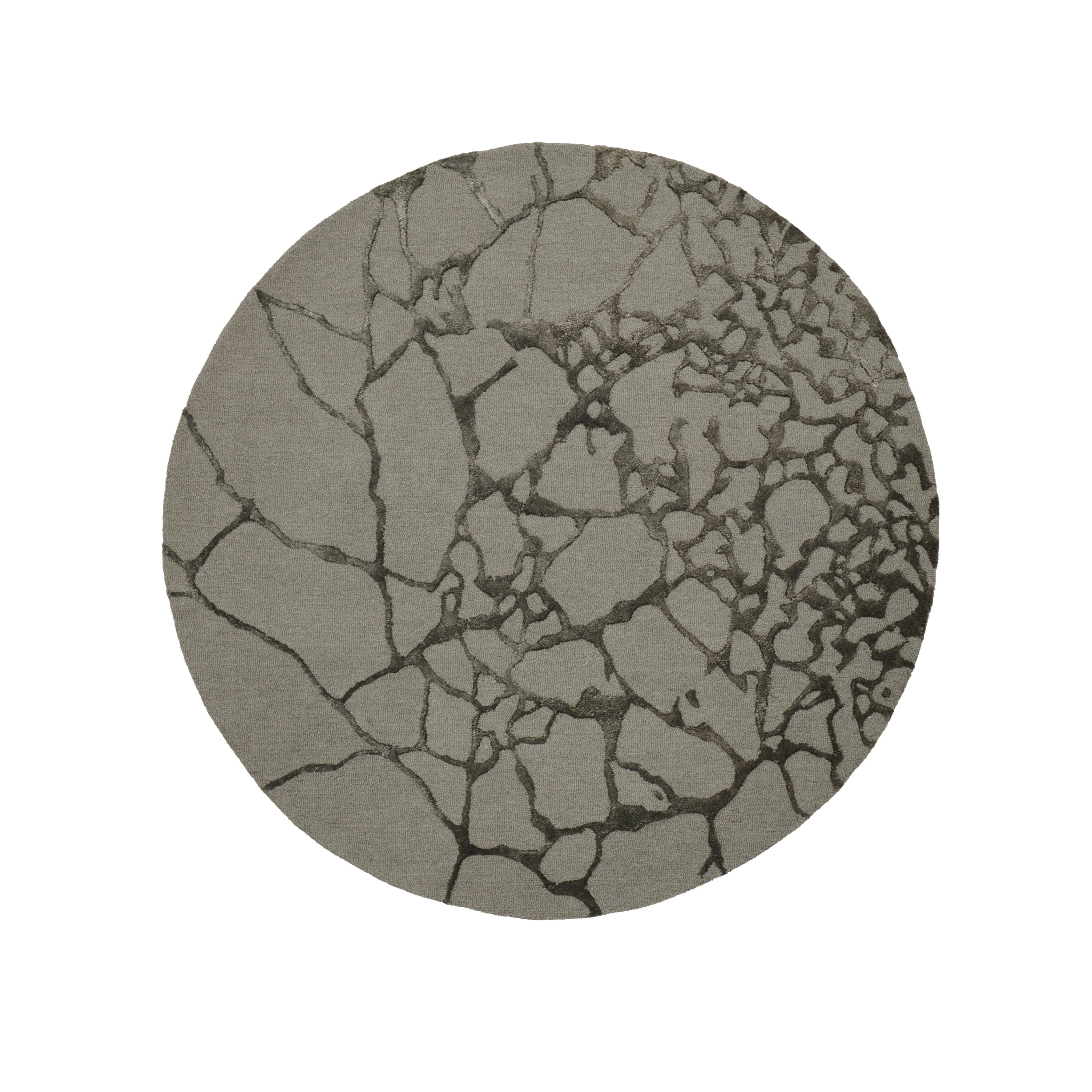 MARMO Round Rug - GREEN Forest Green