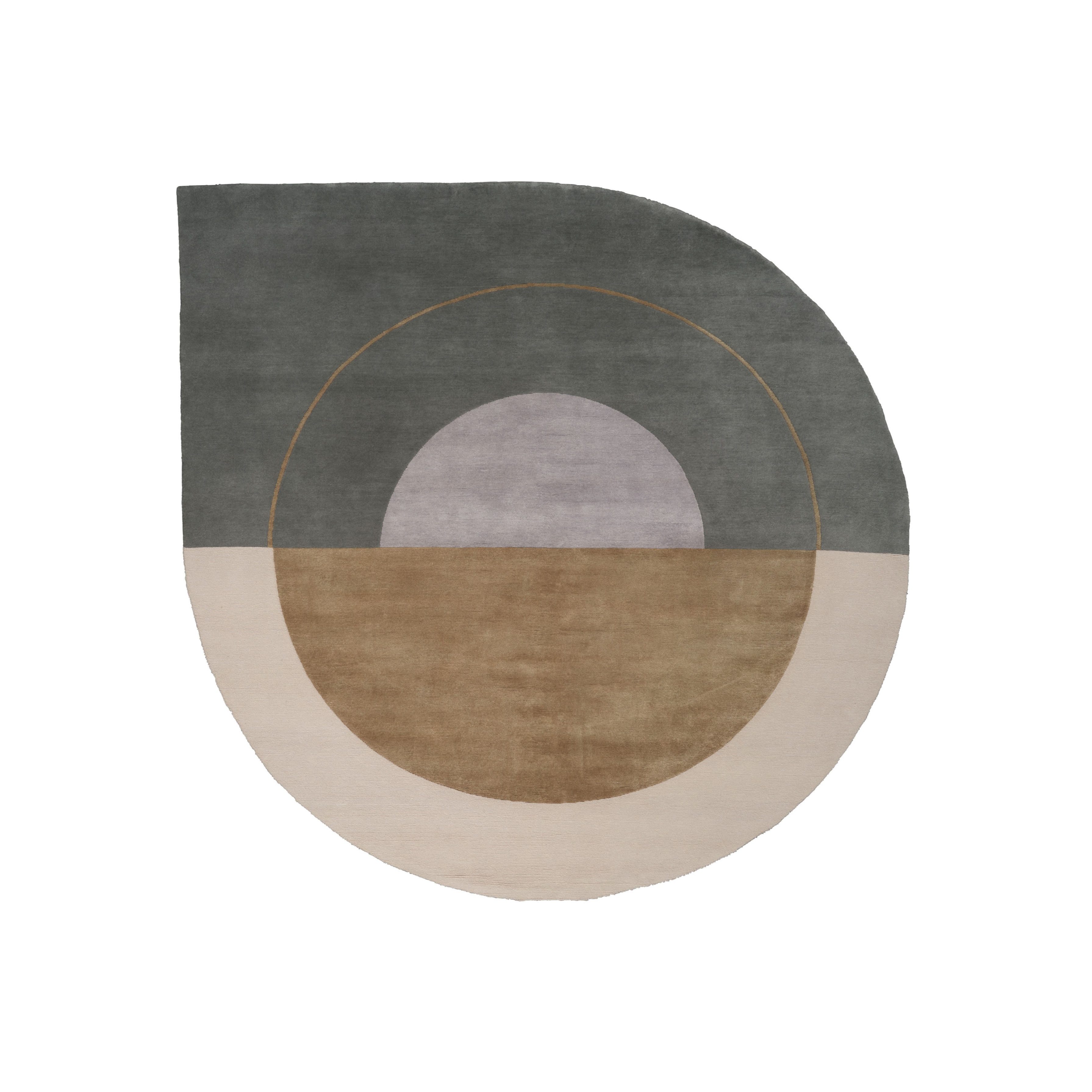 RISING GEMINI Rug - COMBI gray with beige