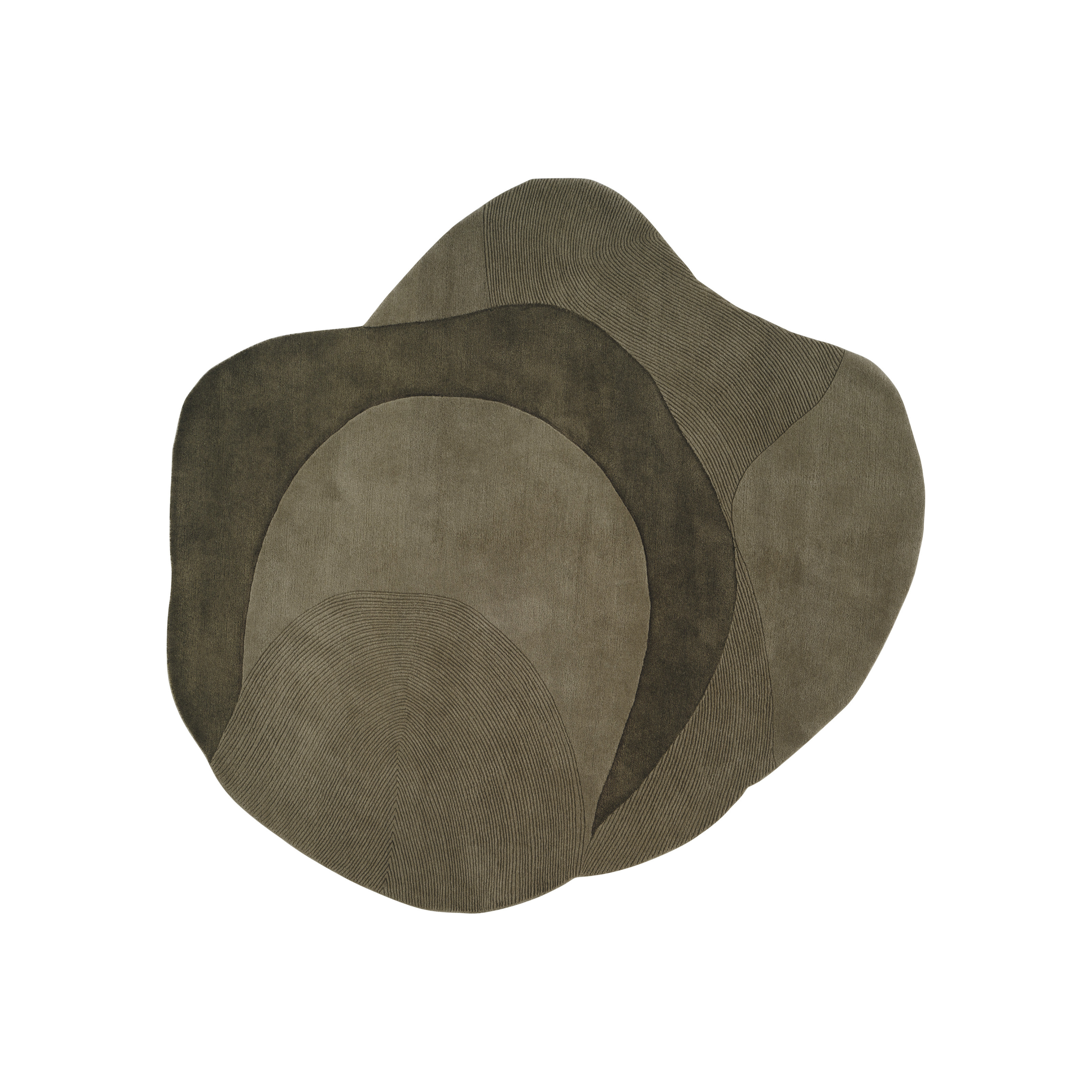 OPTICAL WEB rug dark green