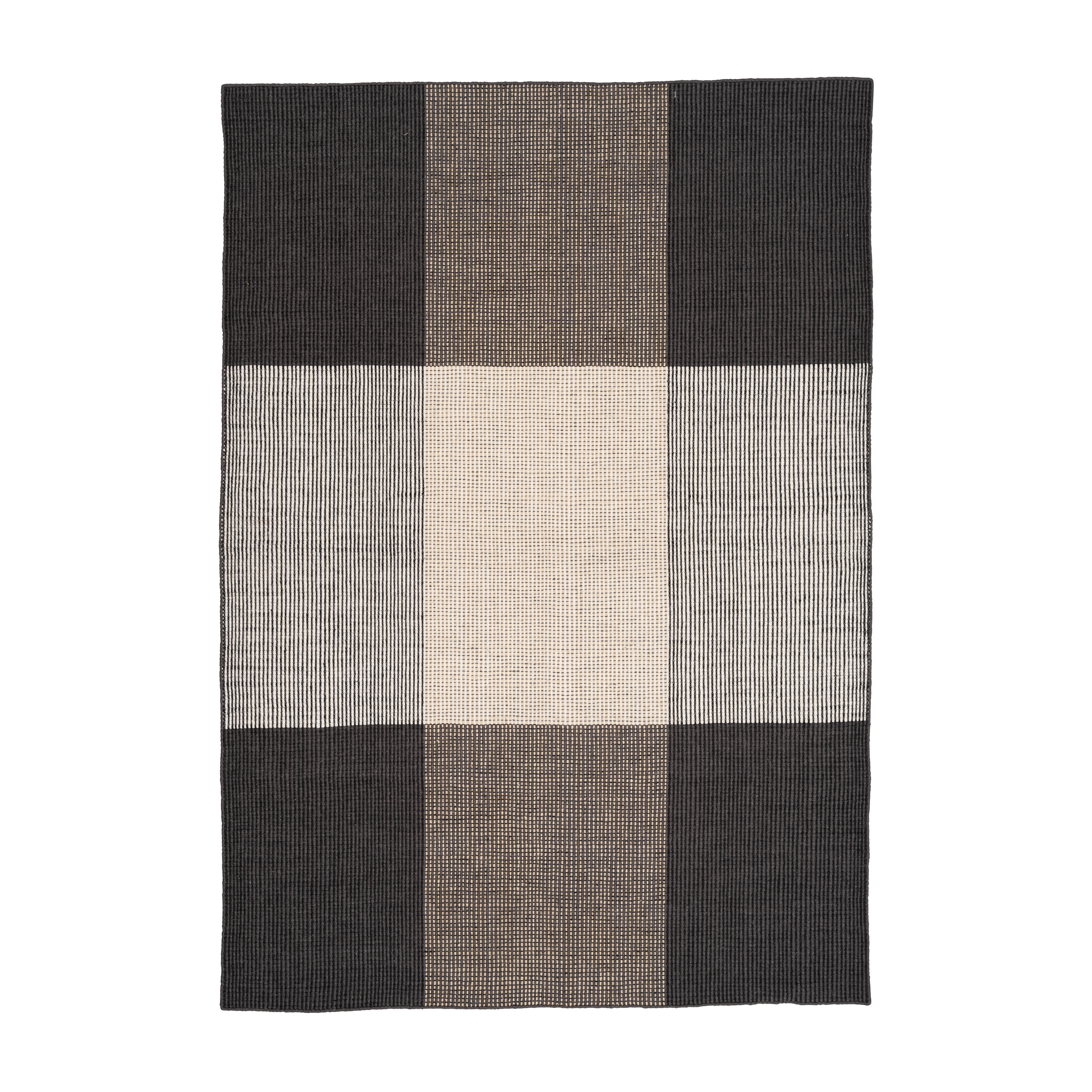 BOLOGNA Rug - GREY black with beige