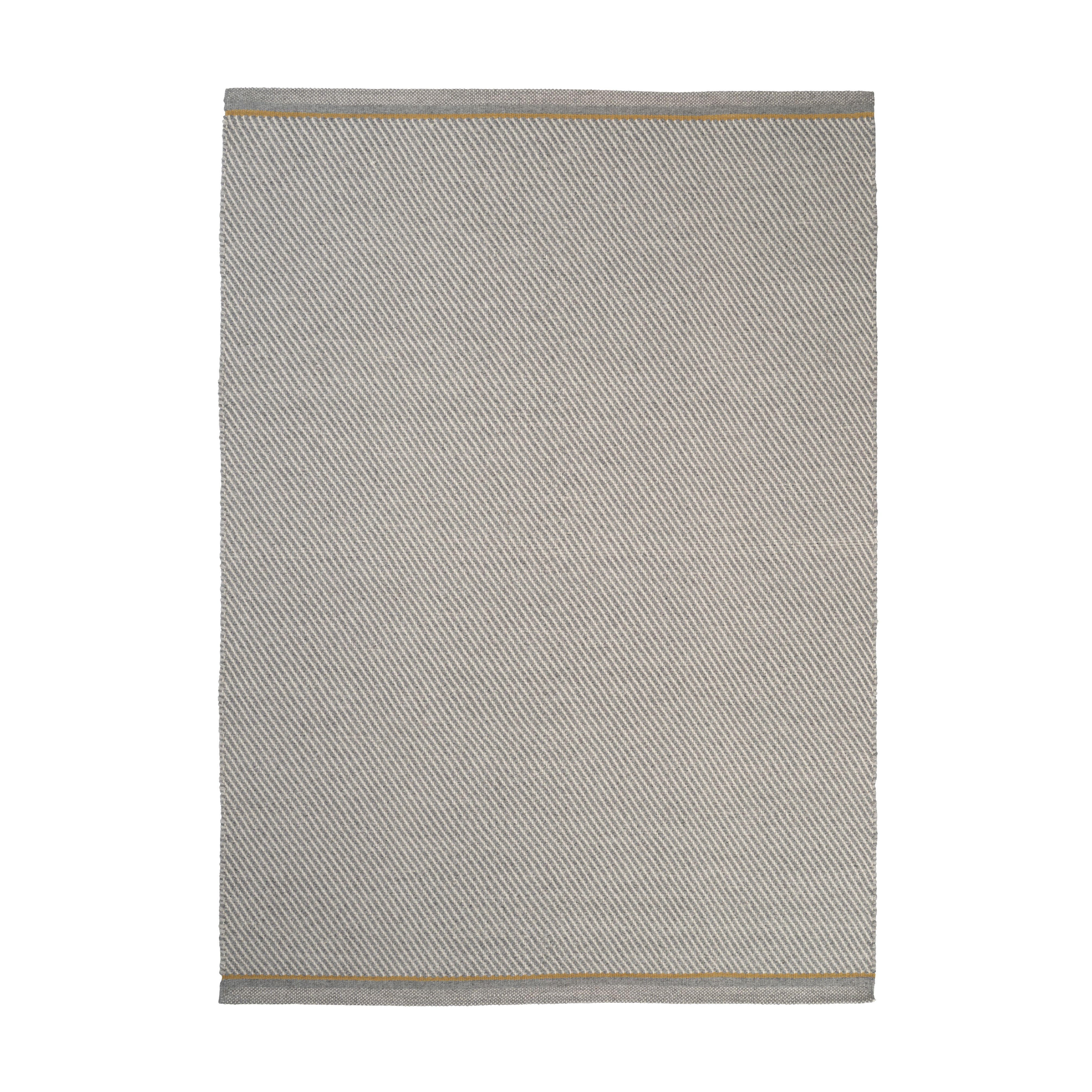 Teppich DAWN LIGHT grau mit senfgelbem Streifen