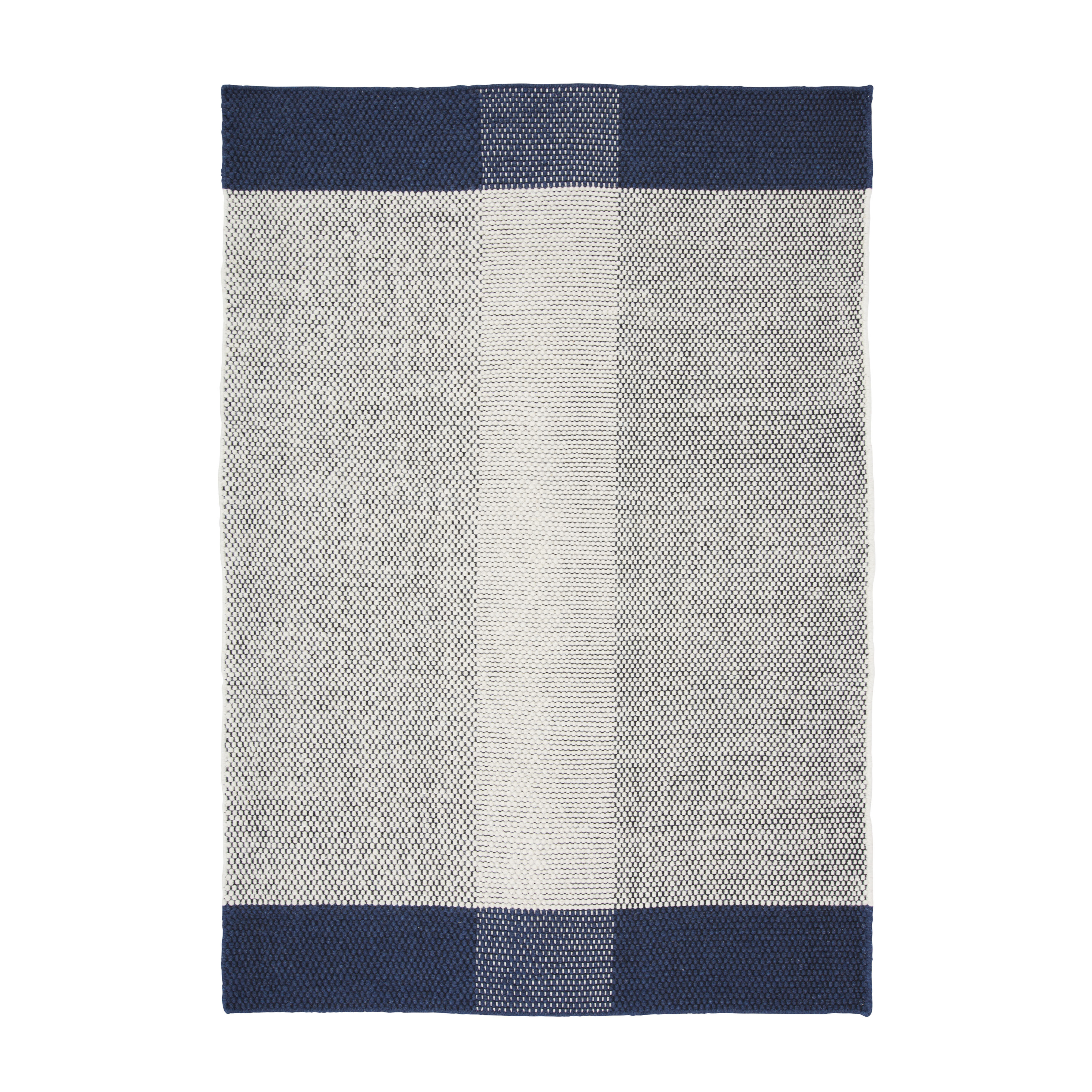 POMEZIA Rug - BLUE gray with navy