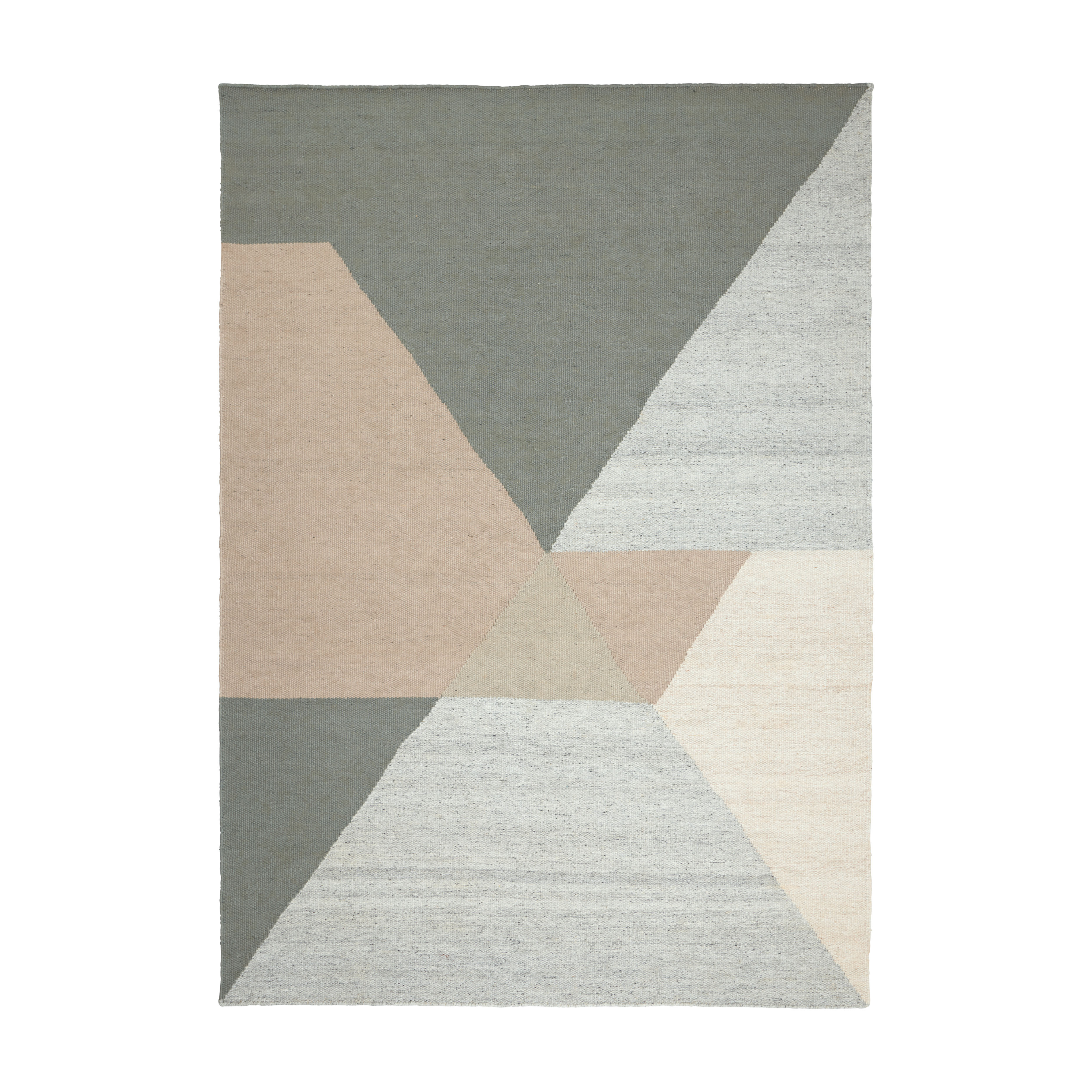 SNEFRID Green Carpet with Beige