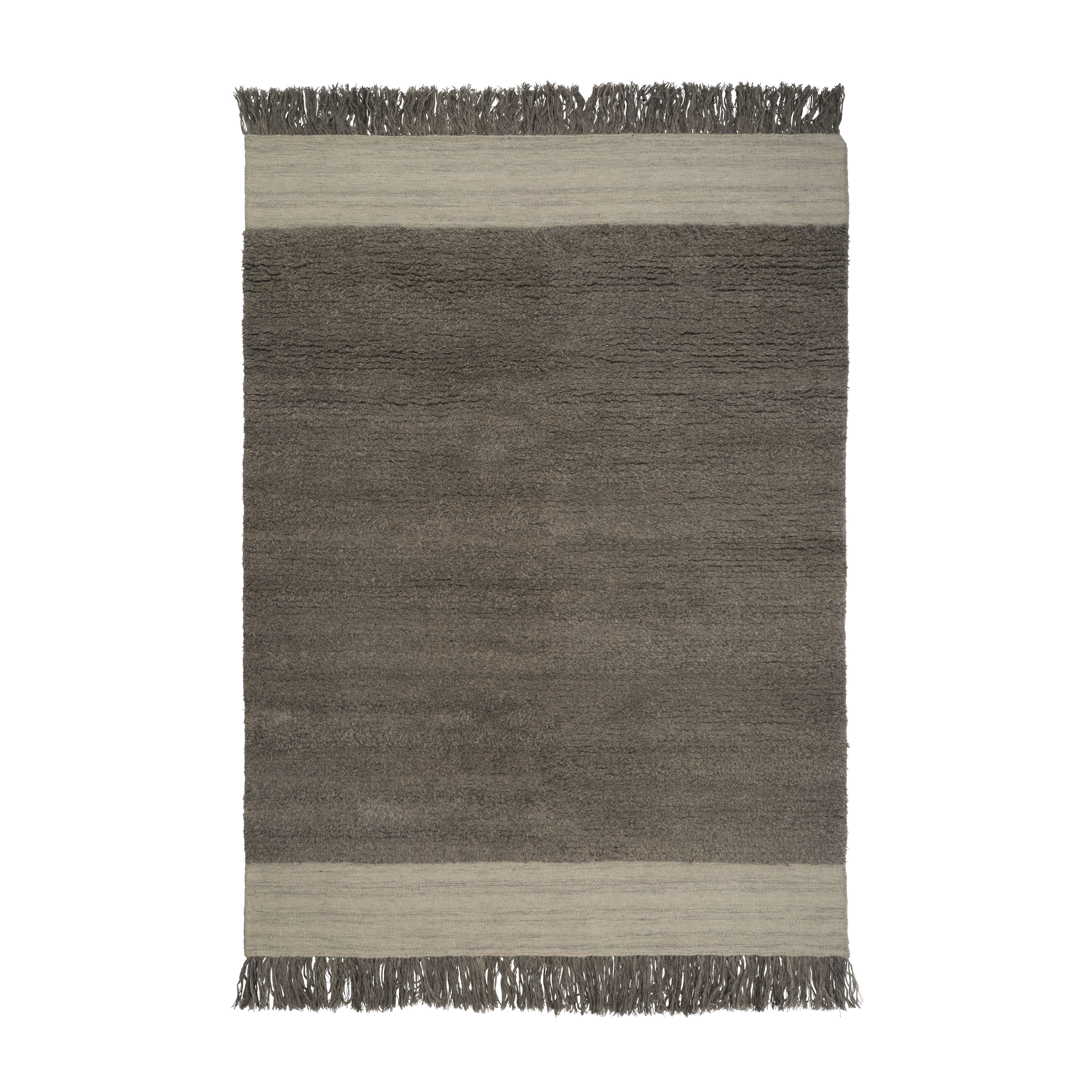 HUMBLE ACT gray rug with beige