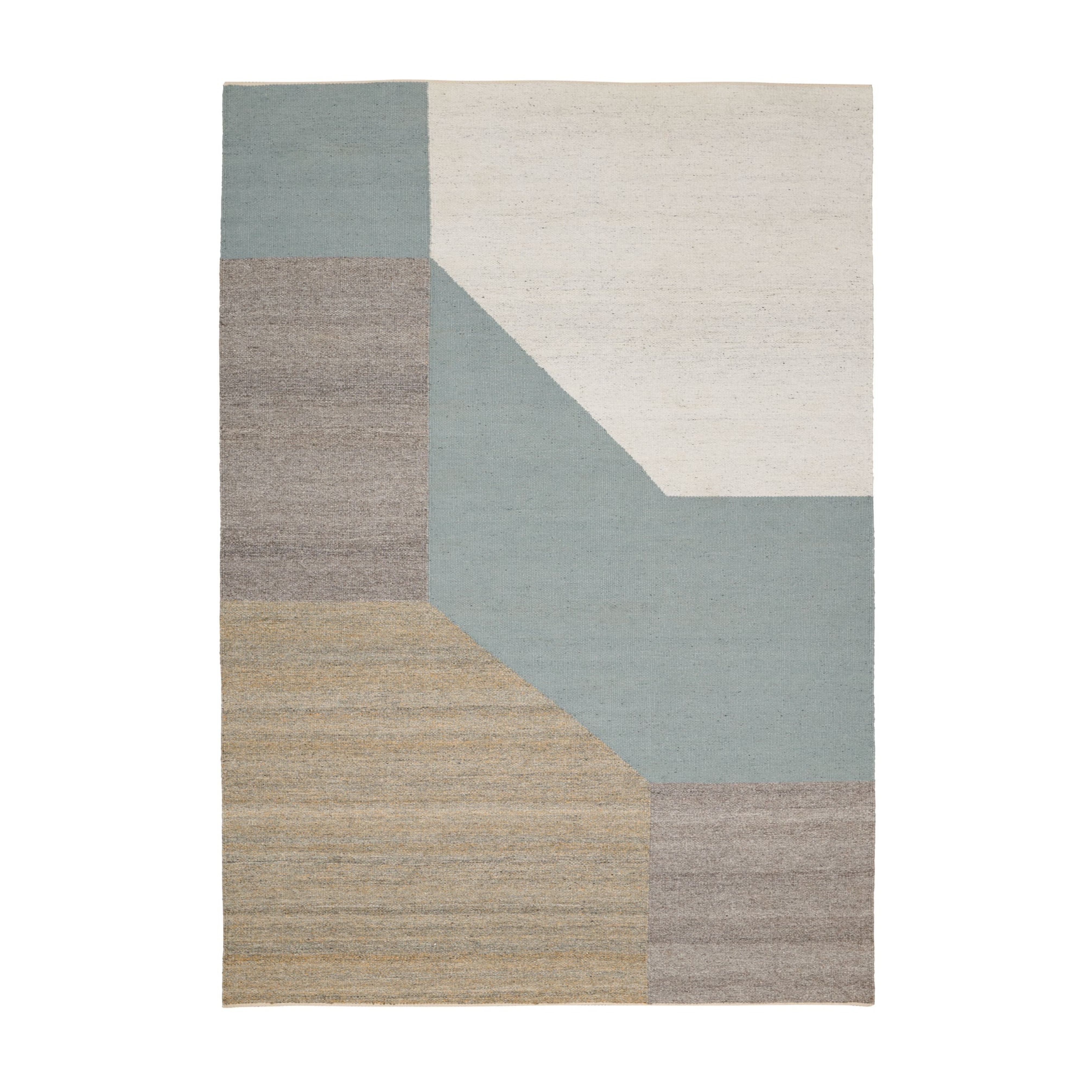 BLOCCHI Rug - AQUA beige with marine
