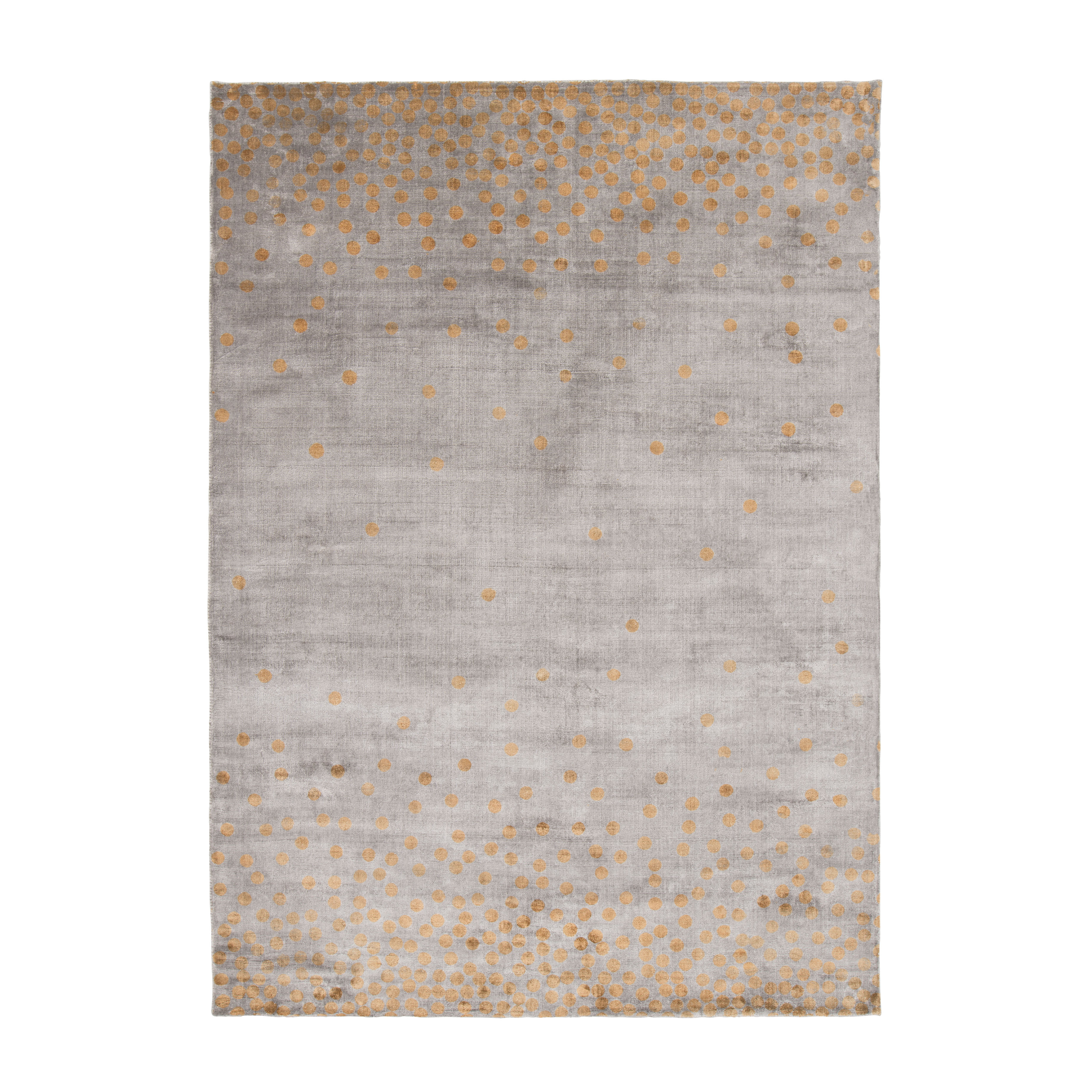 DOTTO gray rug with orange