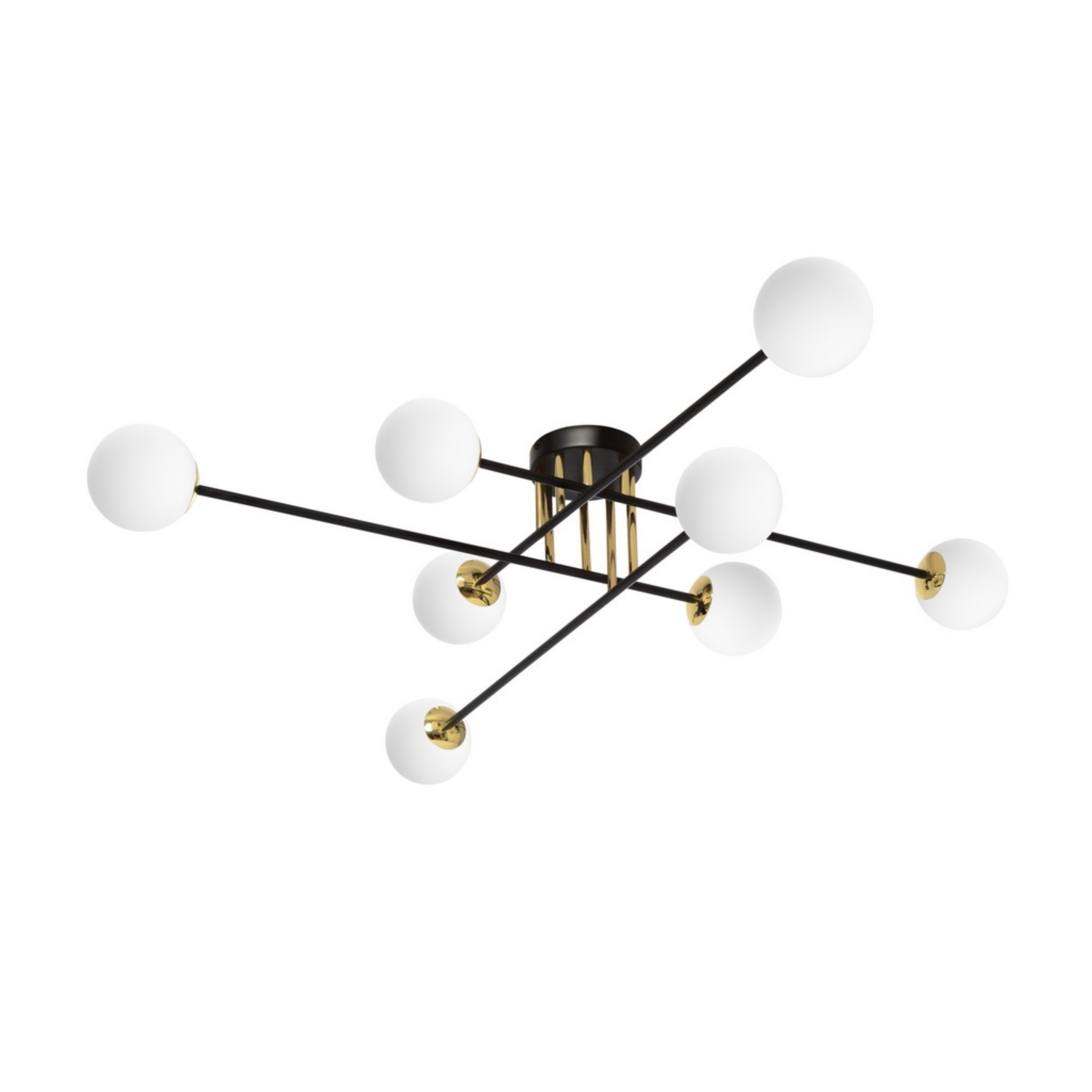Deckenlampe ASTRA 8 schwarz mit Gold