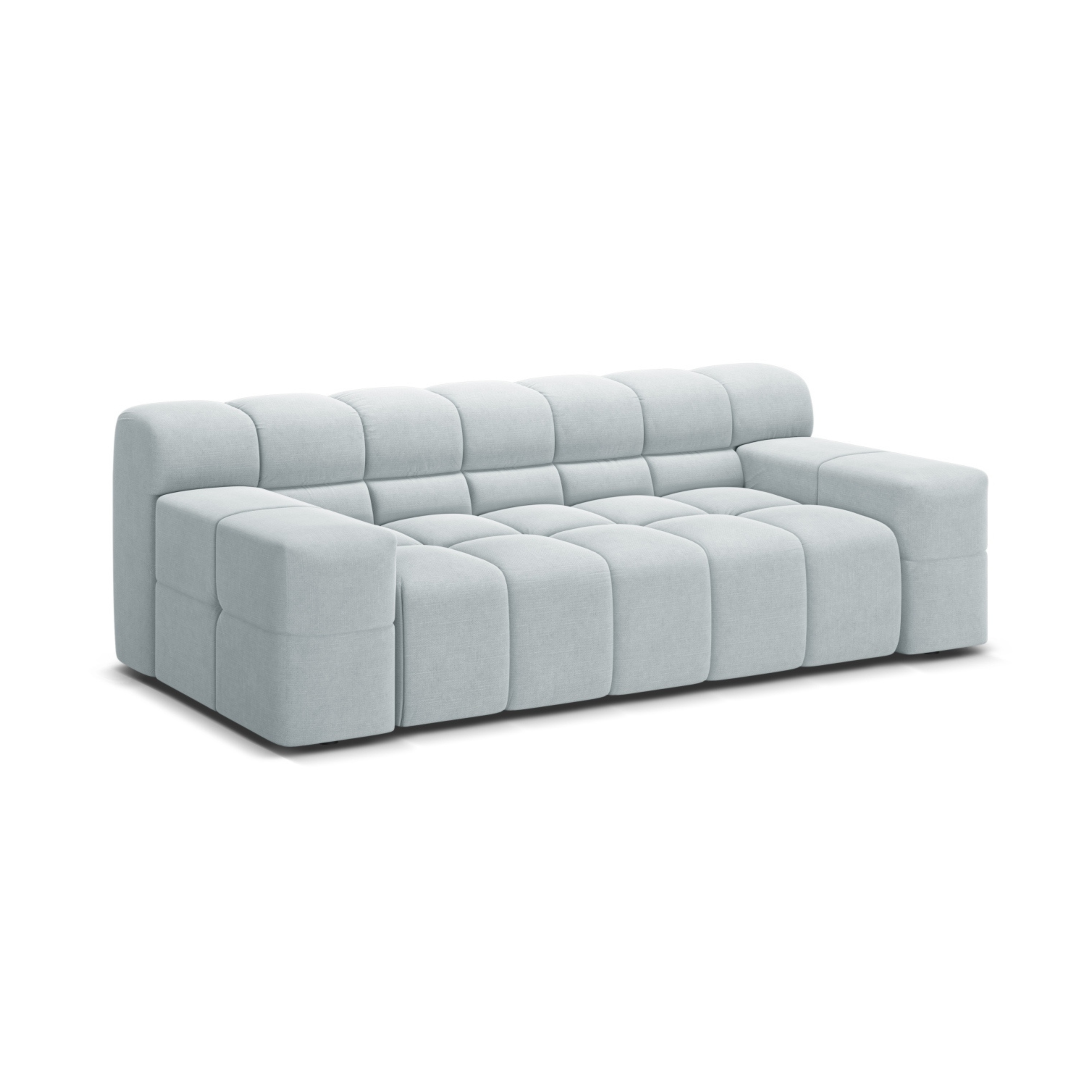 Sofa 2-sitzig AGAVE graues Chenille