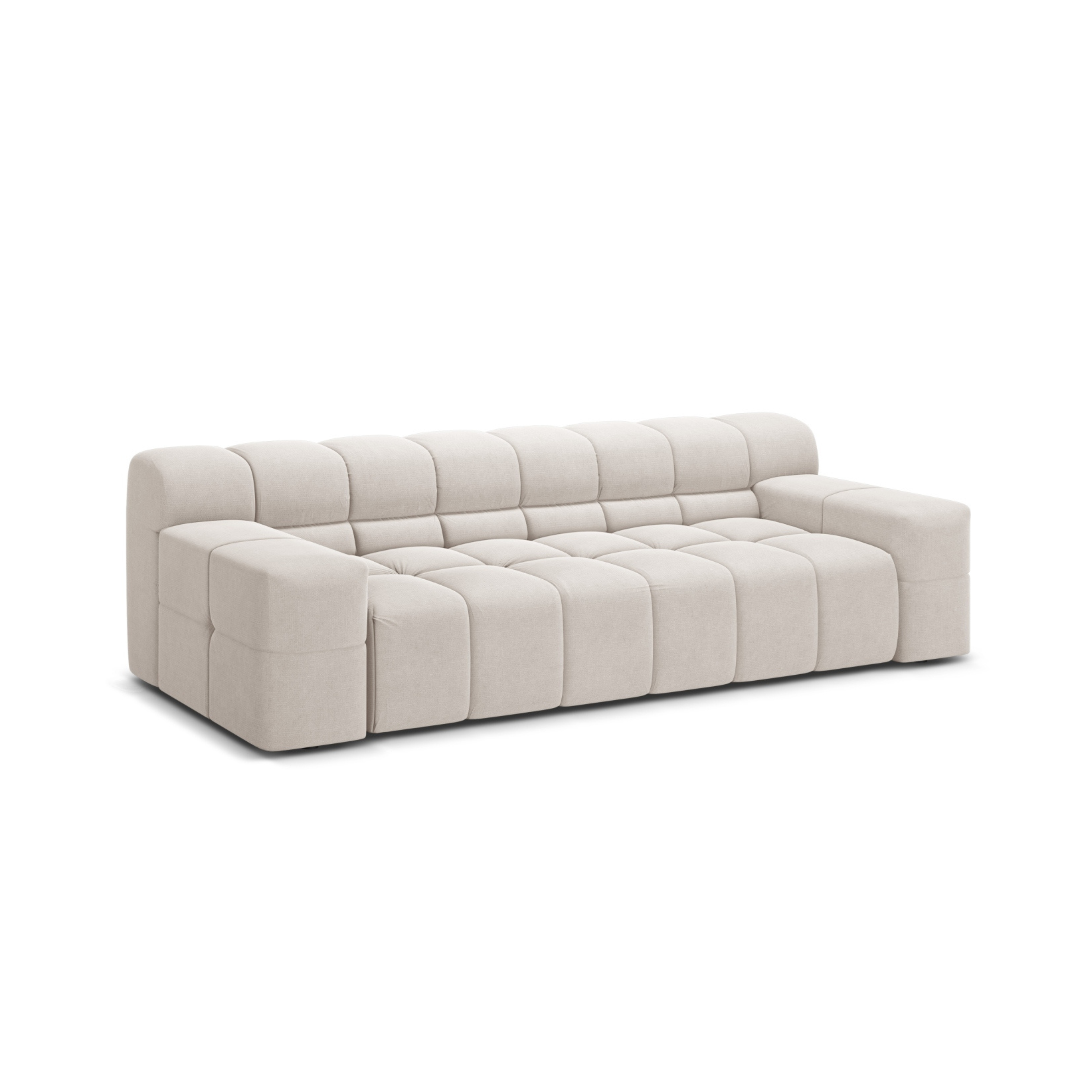 Sofa 3-Sitzer AGAVE hellbeige Chenille