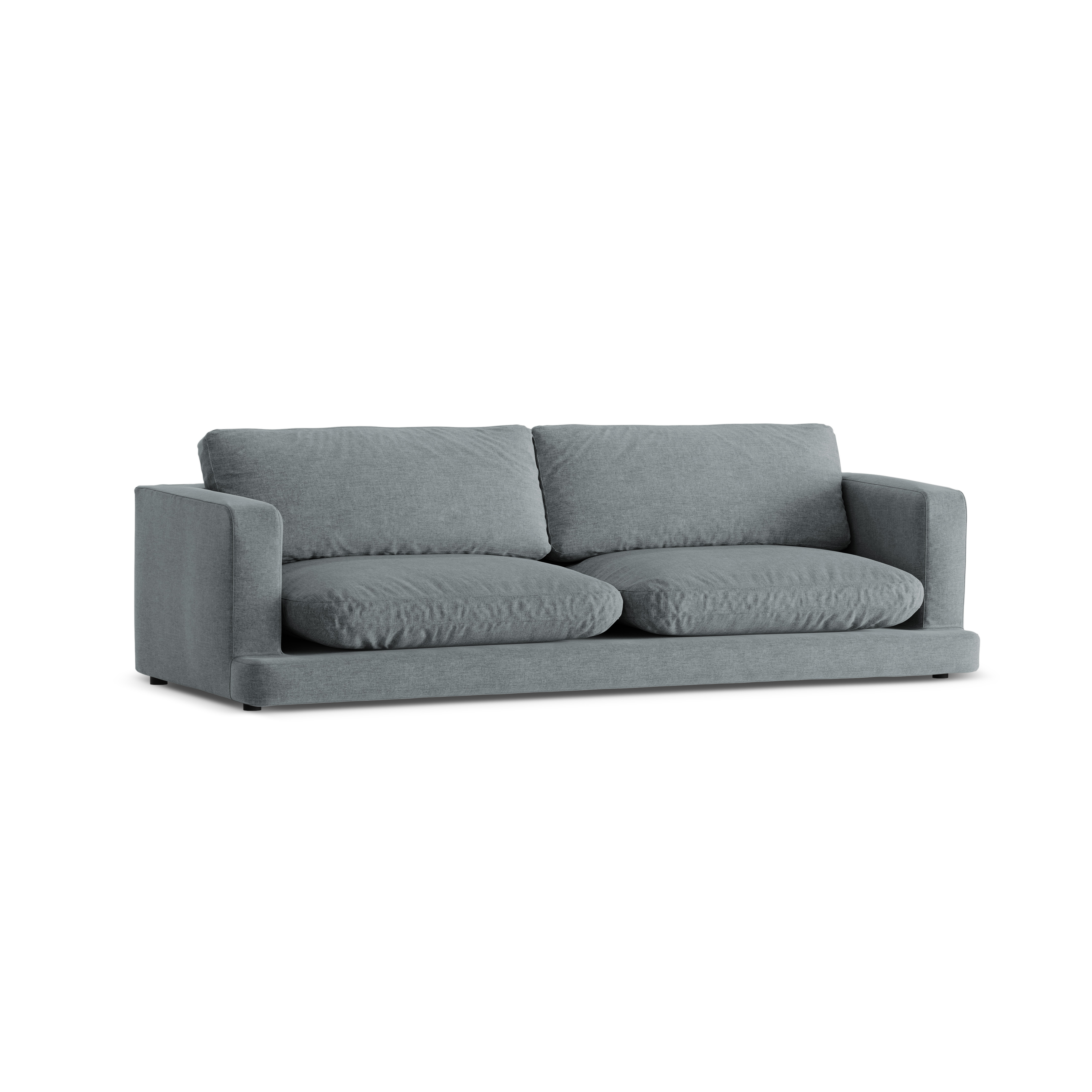 Sofa für 4 Personen DAPHNE dunkelgrau Chenille