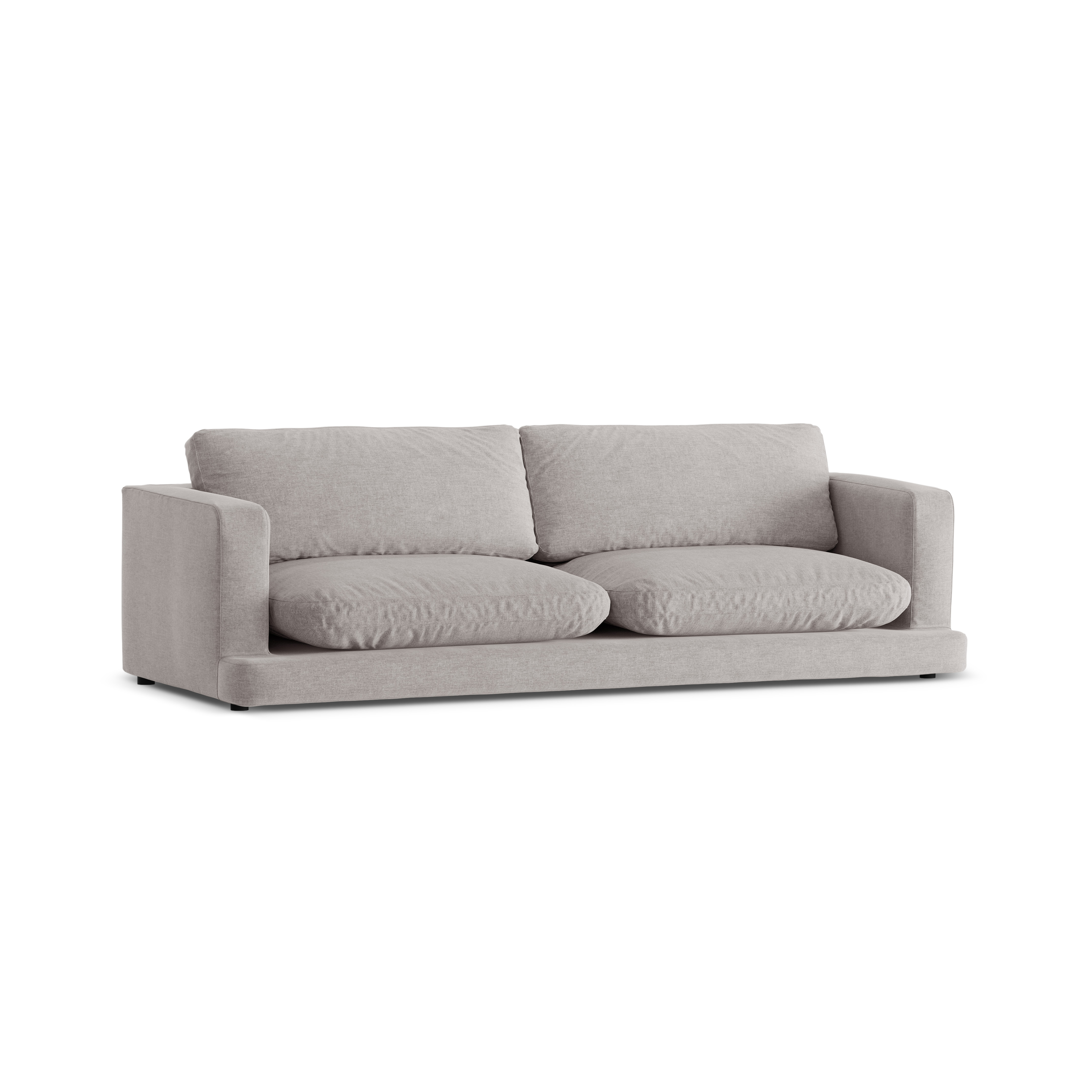 Sofa für 4 Personen DAPHNE warmes graues Chenille