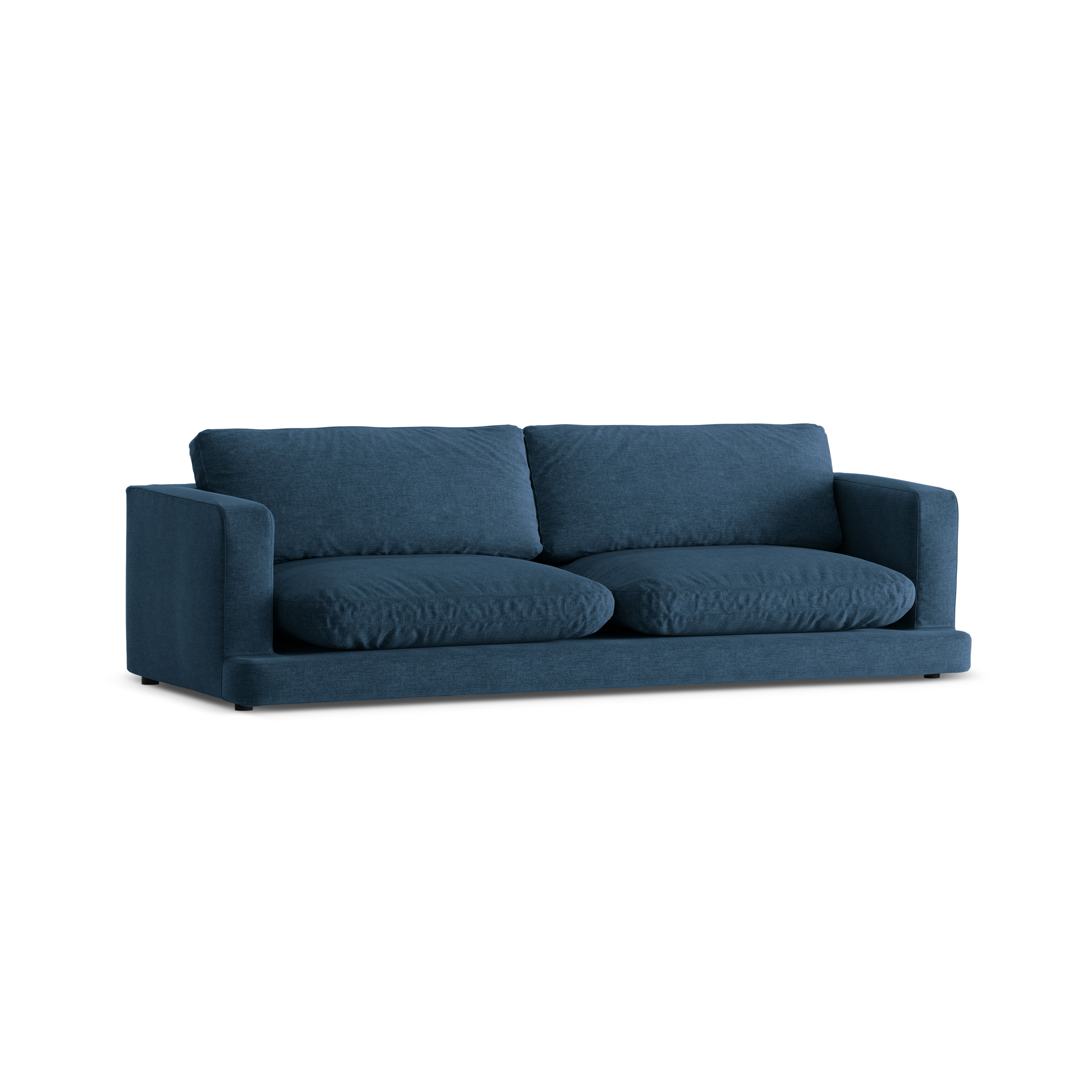 Sofa für 4 Personen DAPHNE dunkelblaues Chenille