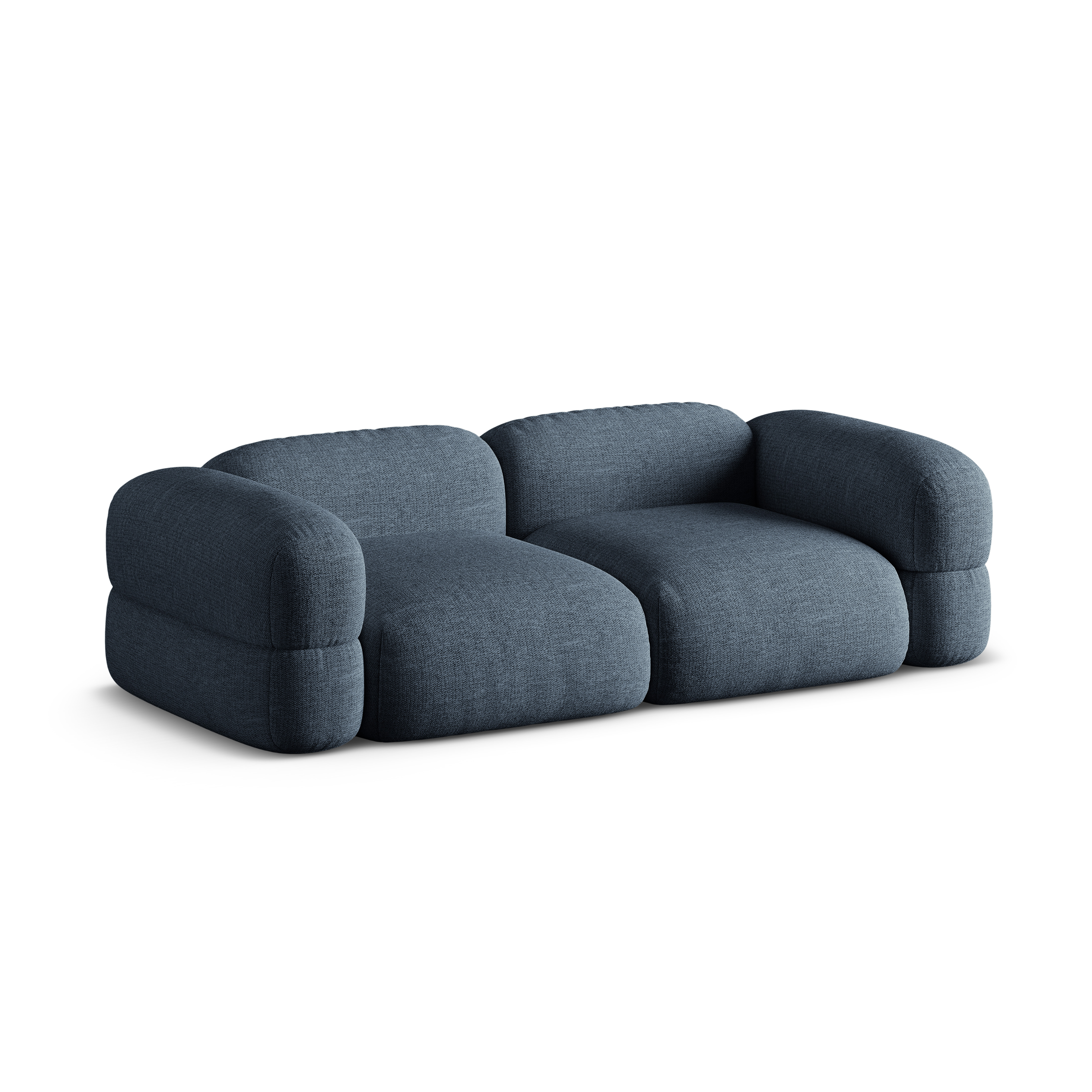 4-seater Sofa ROGER dark blue chenille