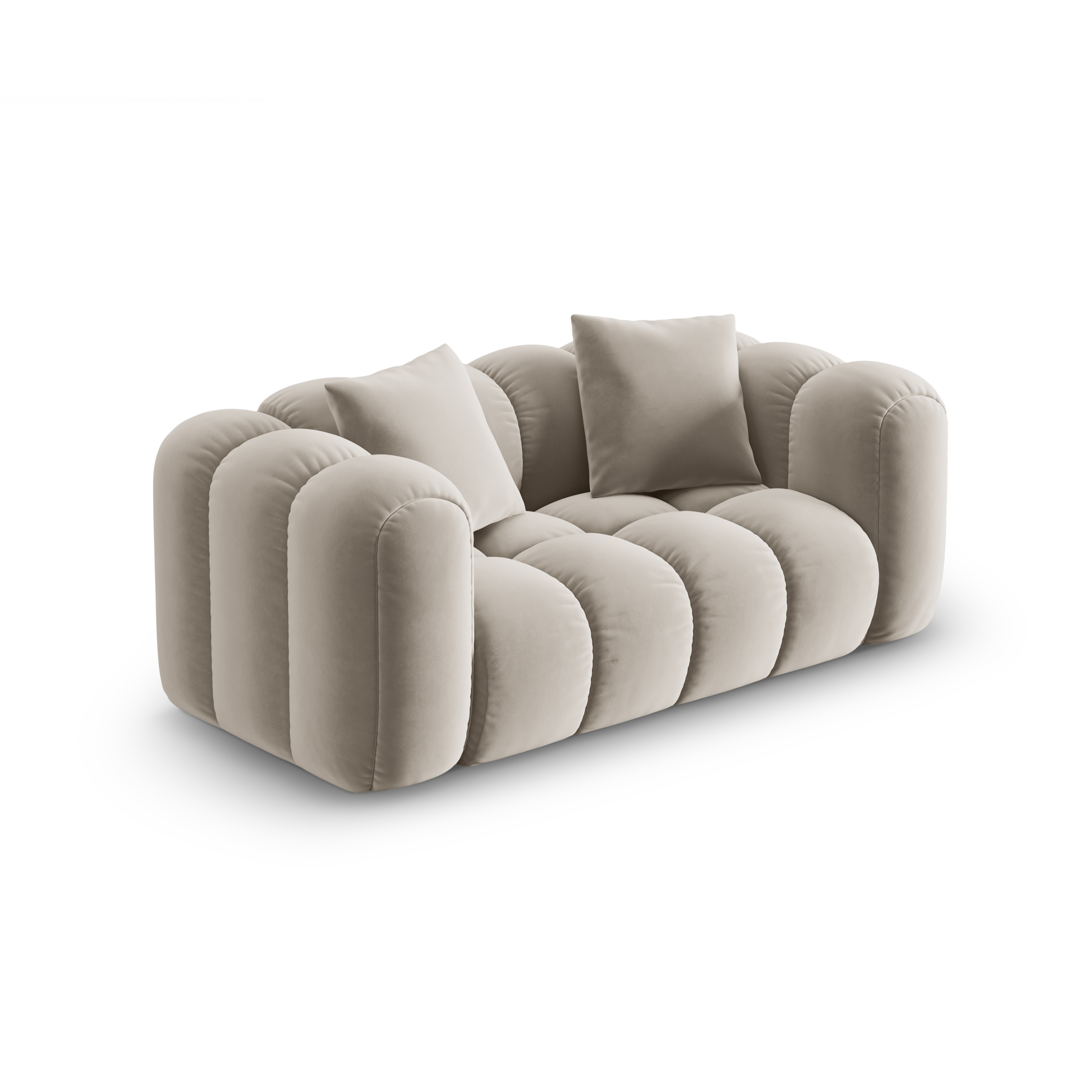Sofa aksamitna 2-osobowa ASTRO ecru