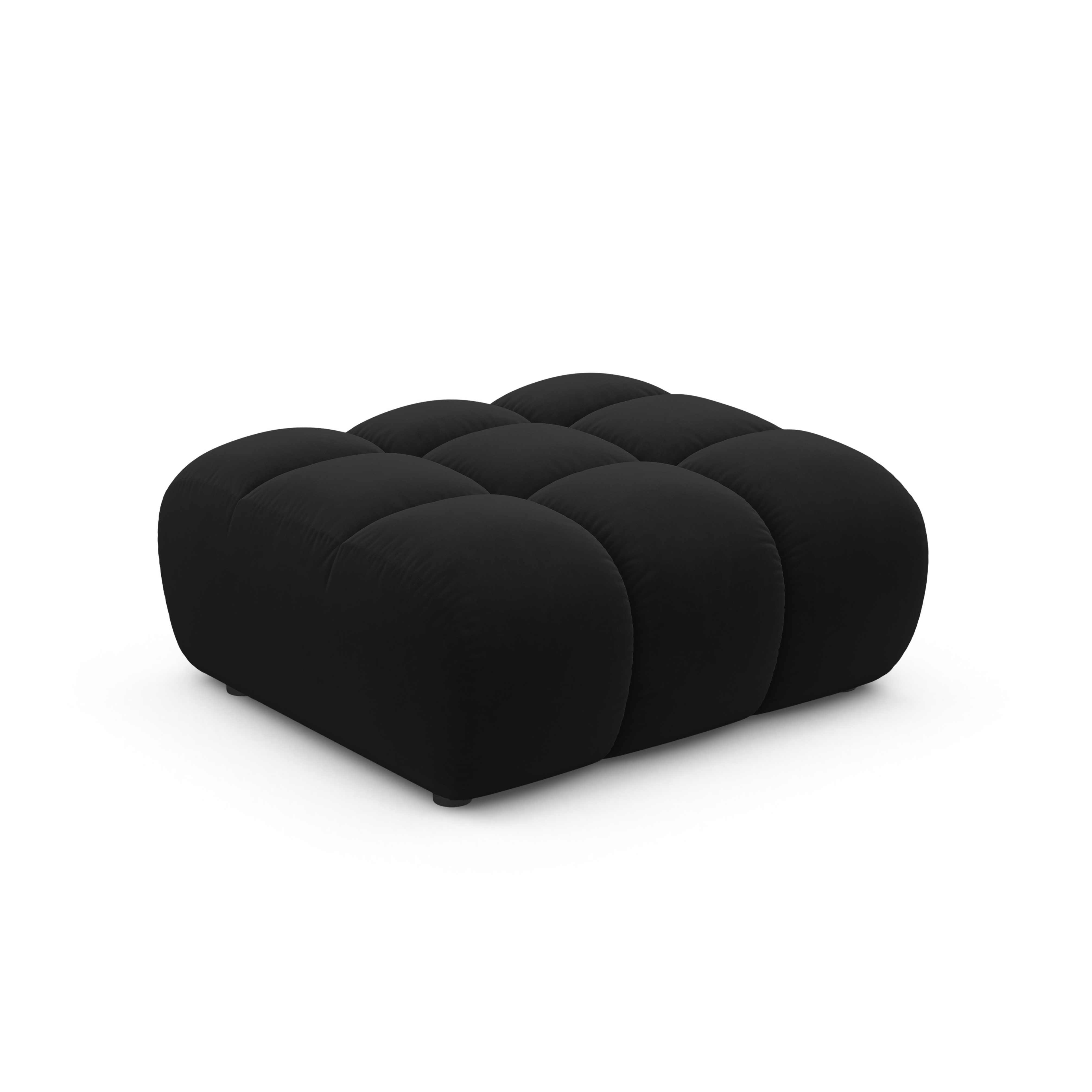 ASTRO black velvet pouf