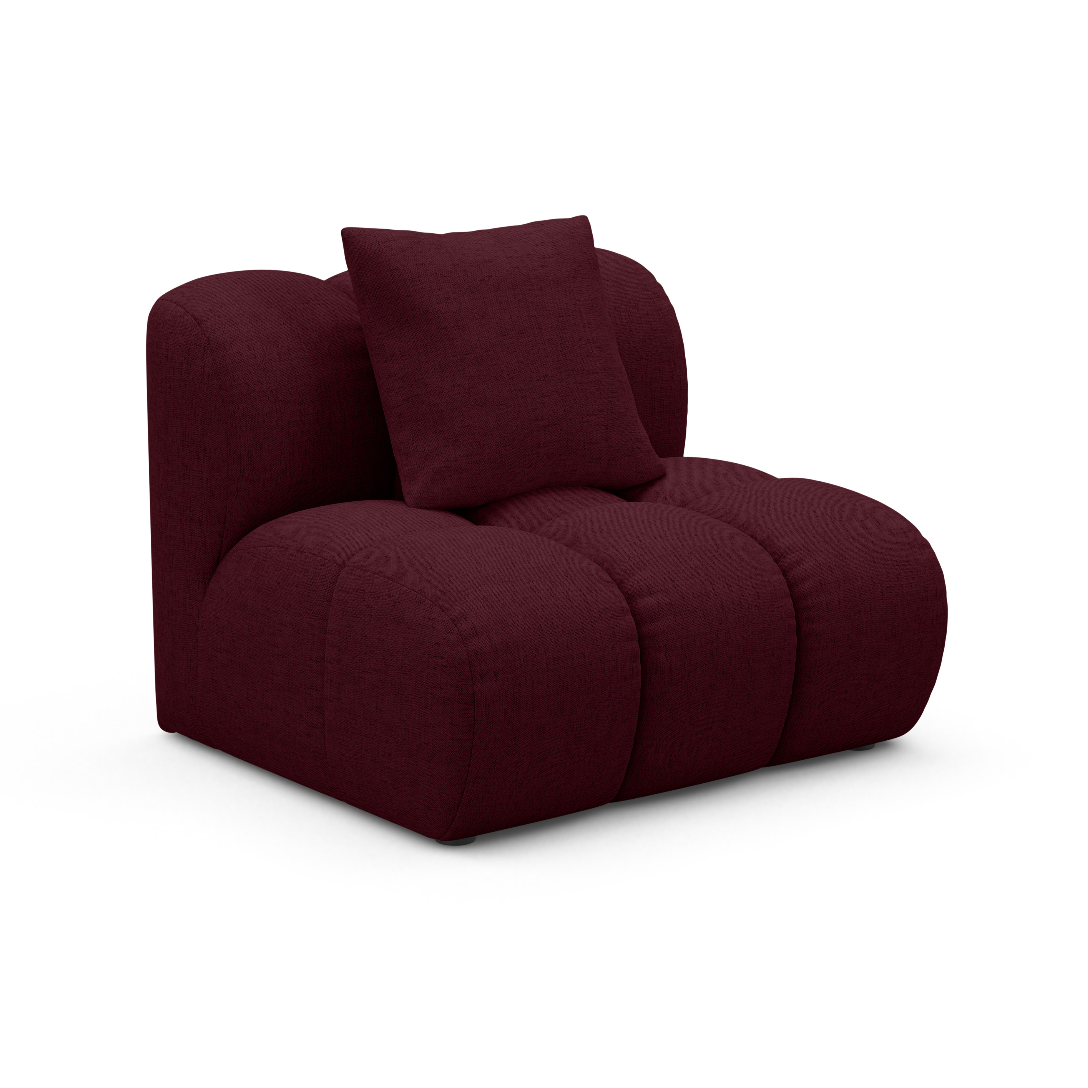 Sessel / Modul ASTRO burgunderfarbener Chenille
