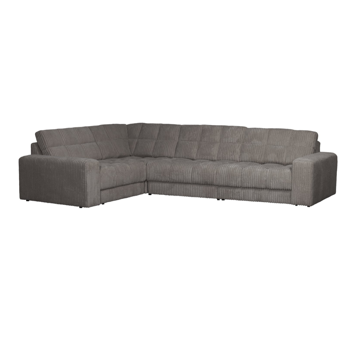 Left Corner Sofa SECOND DATE Gray Corduroy