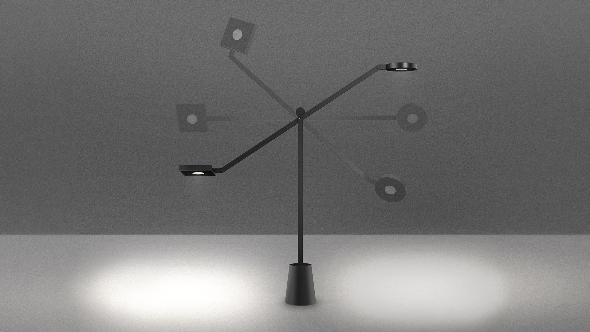 Verstellbare Schreibtischlampe EQUILIBRIST schwarz