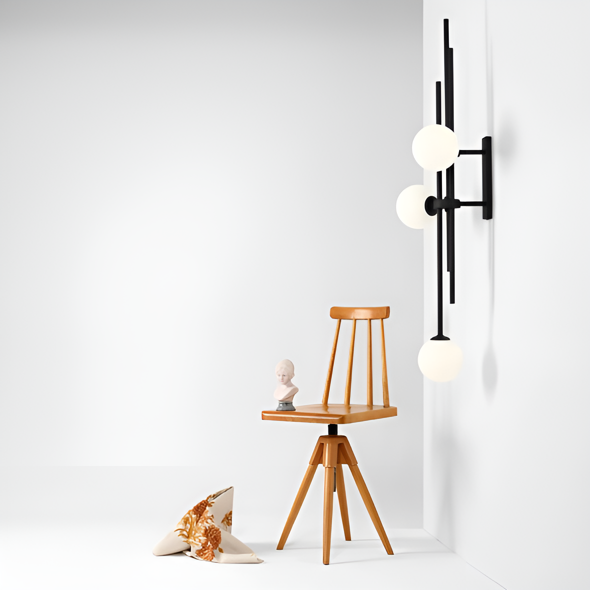Three-point wall lamp HARMONY black