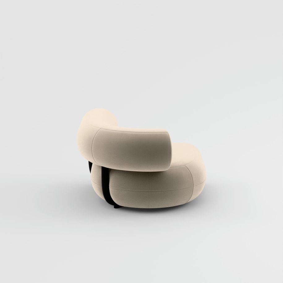 Modulares Sofa -Fett - links -Handmodul gepolstert