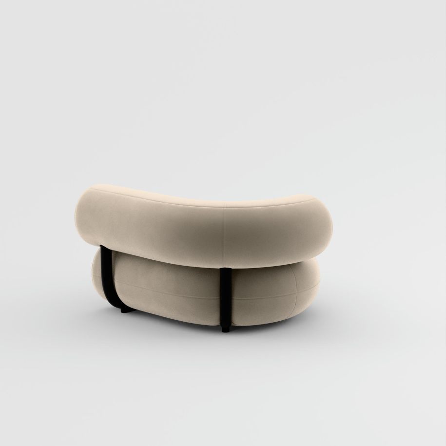 Modulares Sofa -Fett - links -Handmodul gepolstert