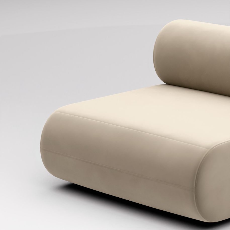 Fettmodulares Sofa - zentrales Polstermodul