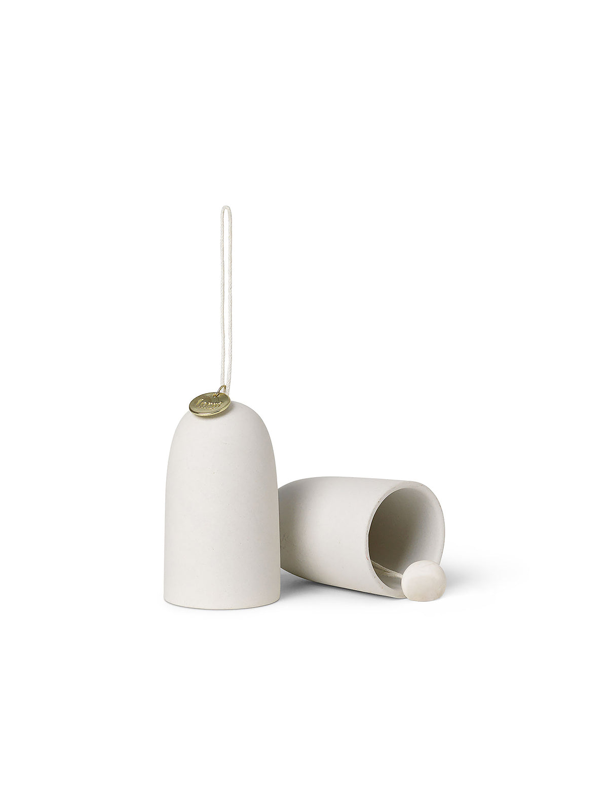 Weihnachtsglocken-Set BELL CERAMIC weiß mit Gold
