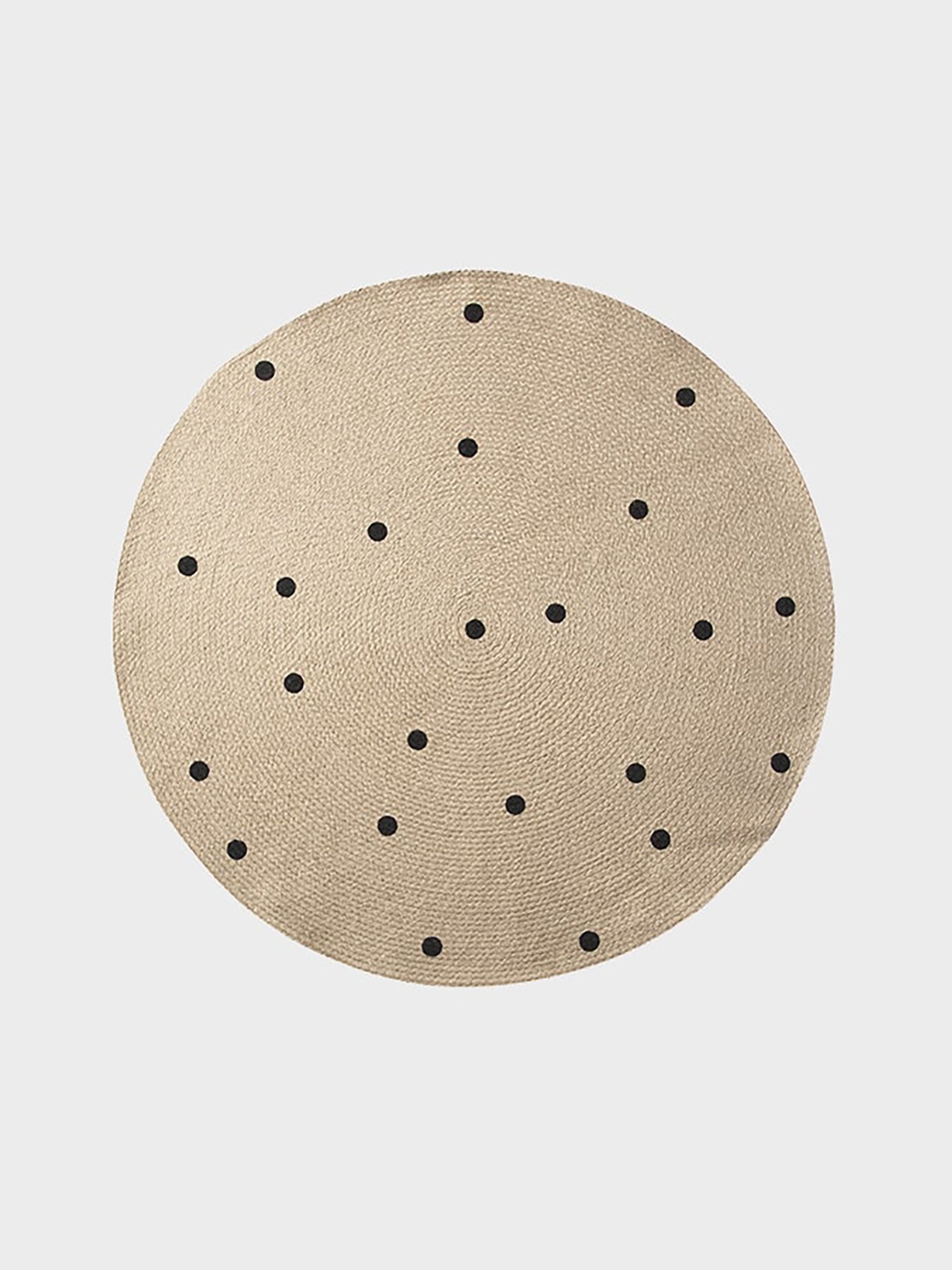 BLACK DOTS Jute-Punktteppich