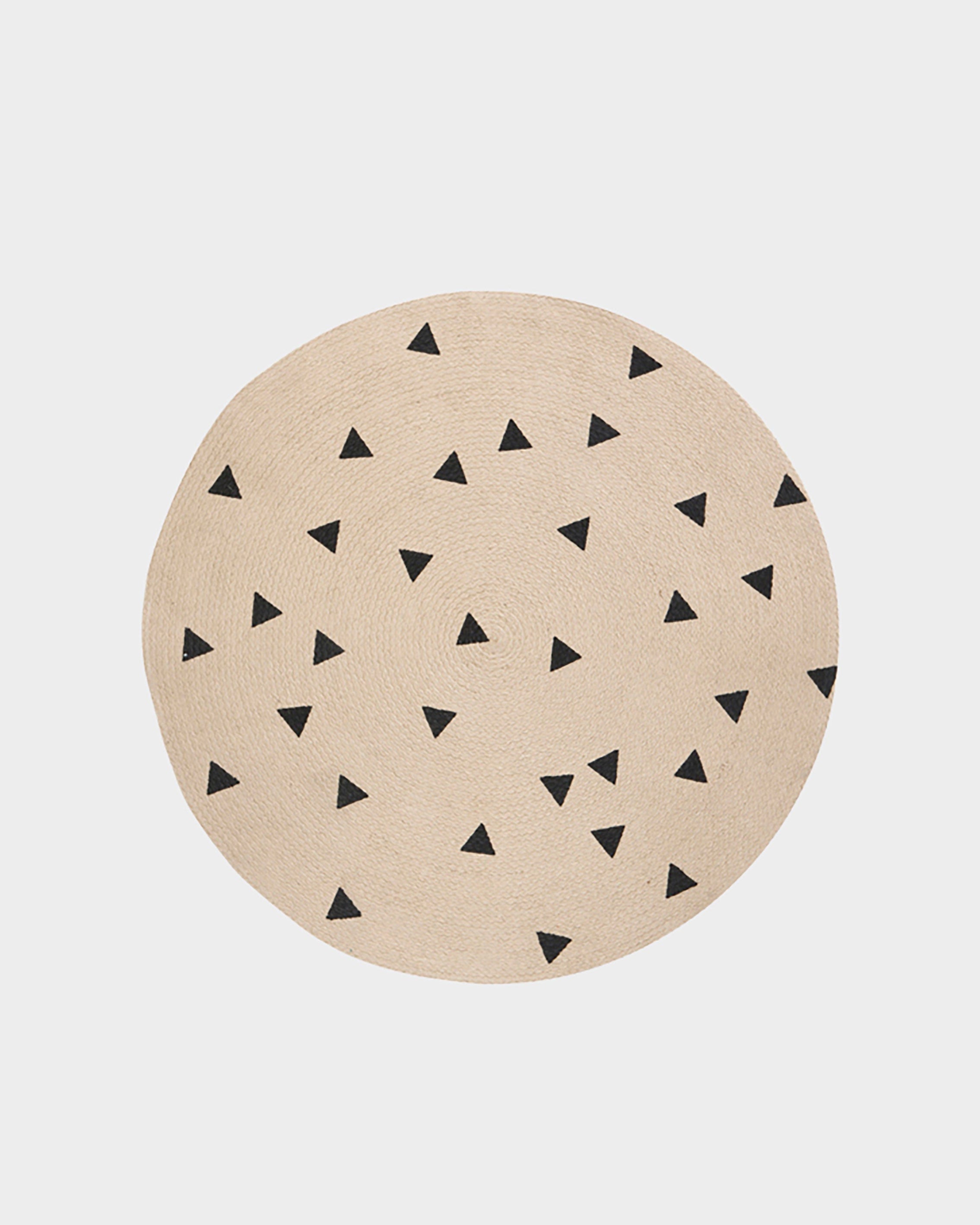 BLACK TRIANGLES Jute-Dreiecksteppich