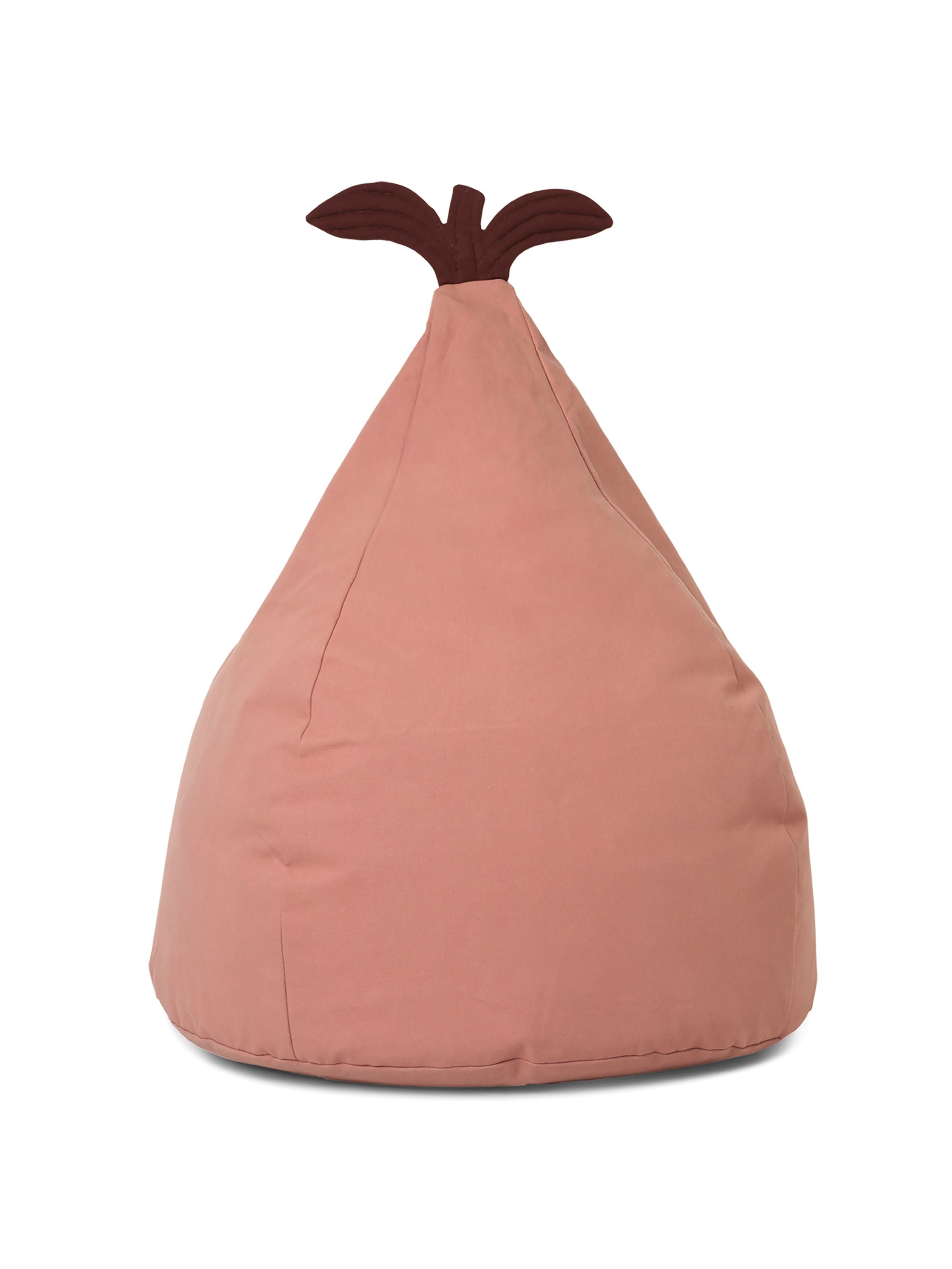 PEAR Pouf hellrosa mit braun