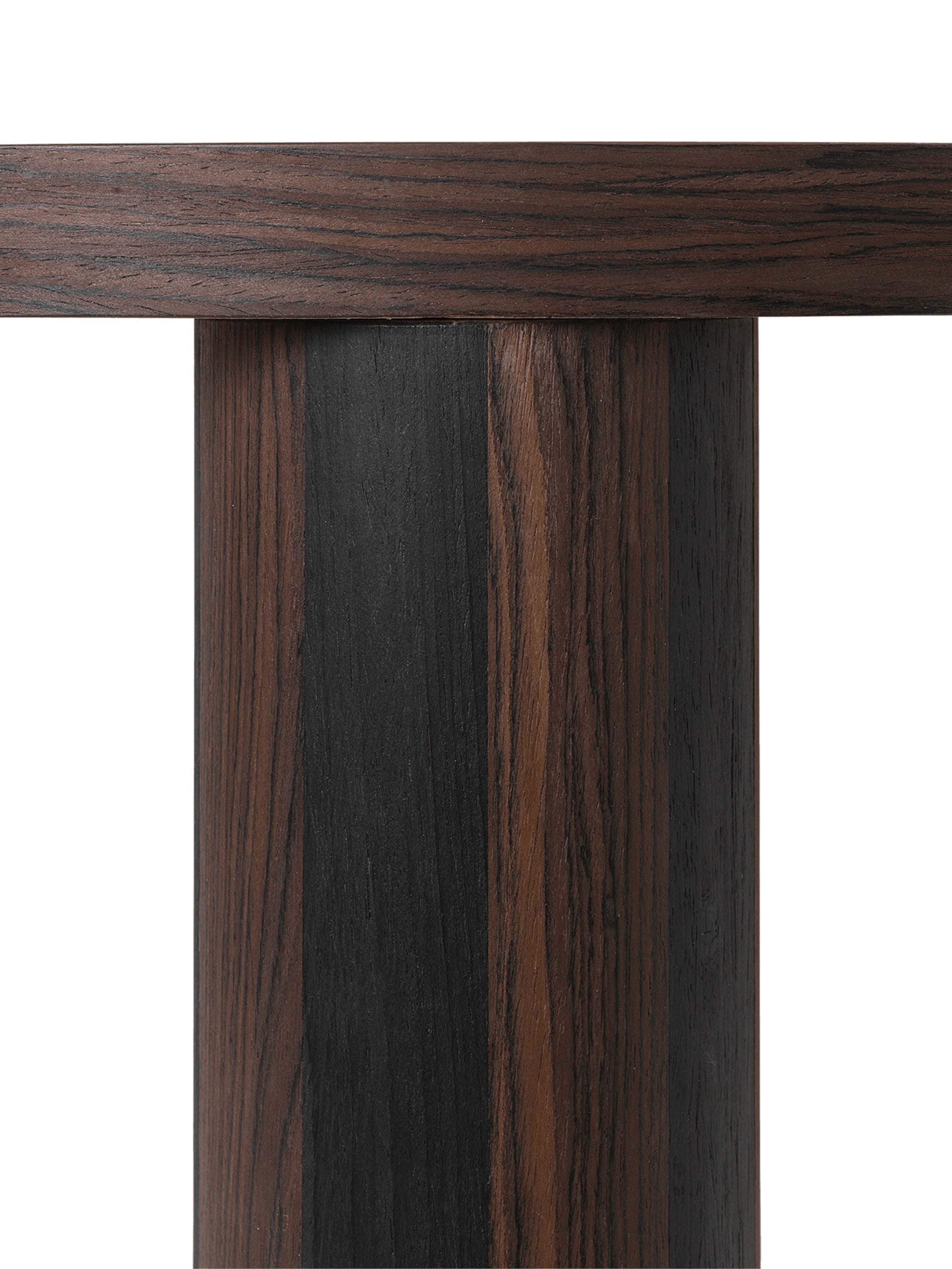 Coffee table Post dark brown oak veneer