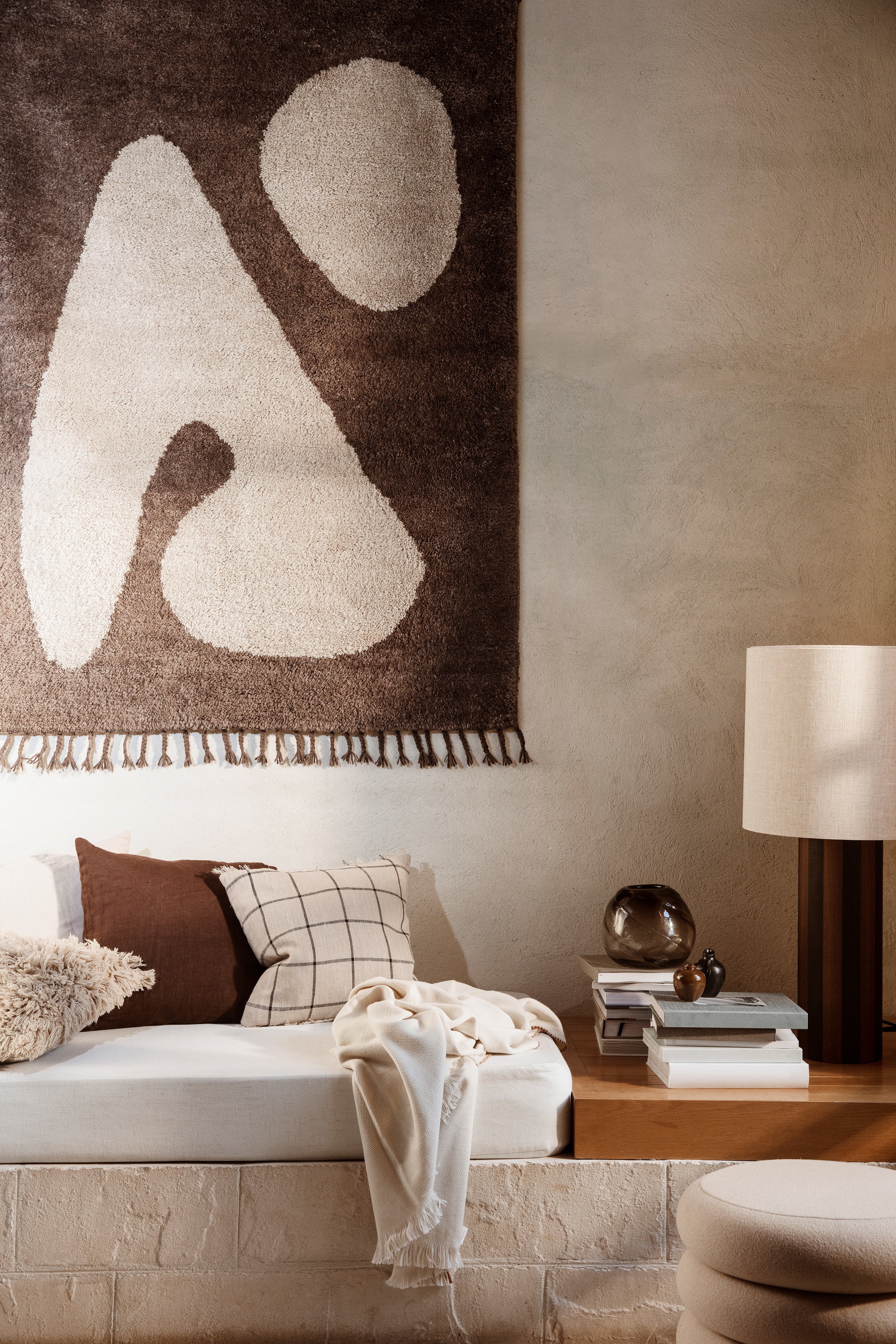 ABSTRACT Teppich braun mit beige