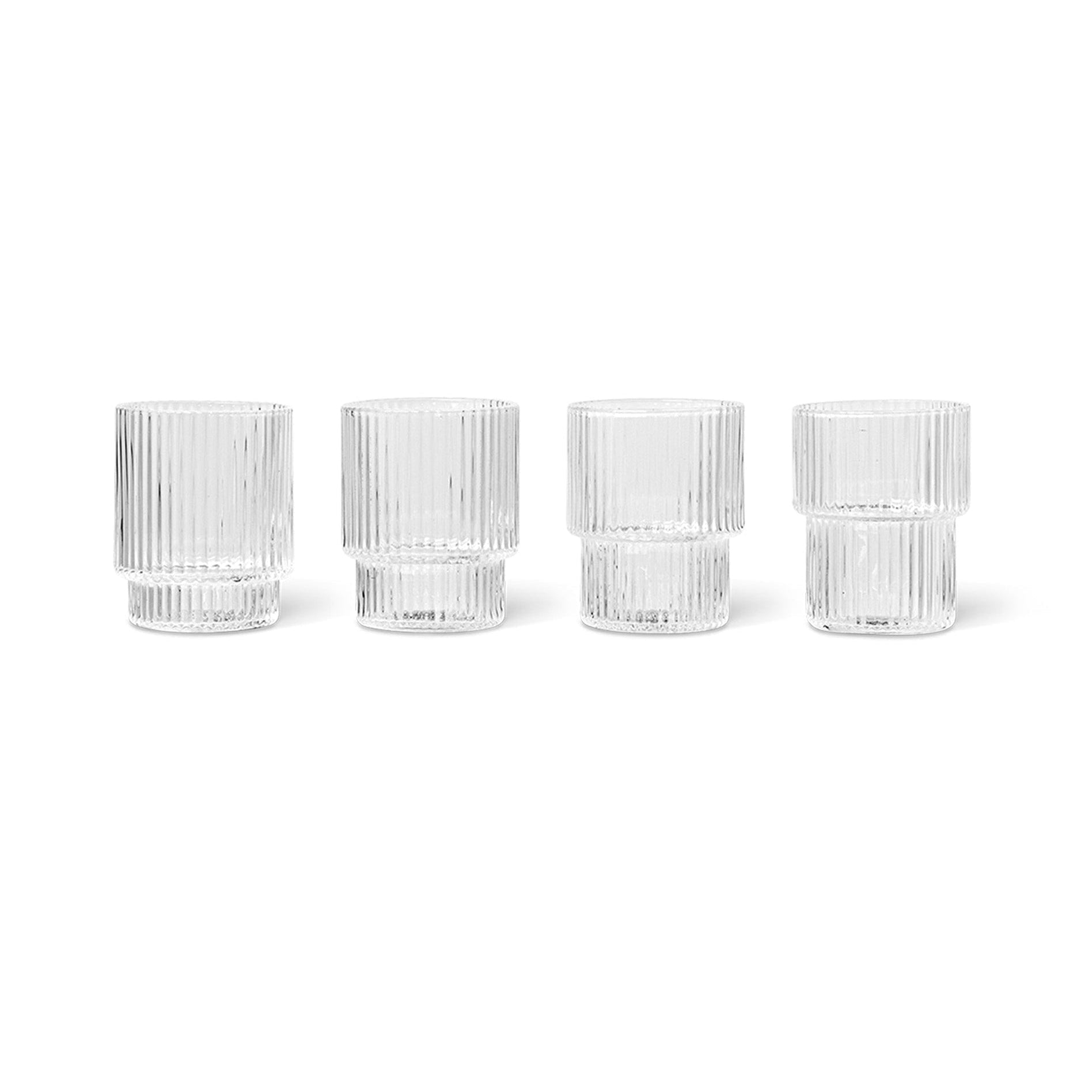 Set von Gläsern RIPPLE aus mundgeblasenem Glas