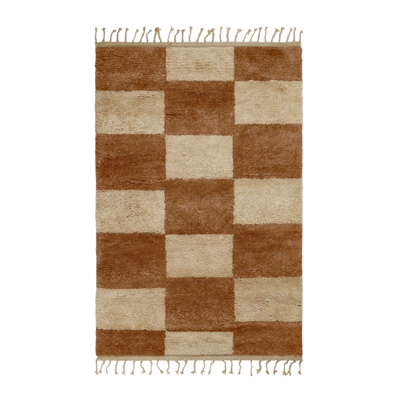 MARA KNOTTED Teppich Off-White mit Ziegel