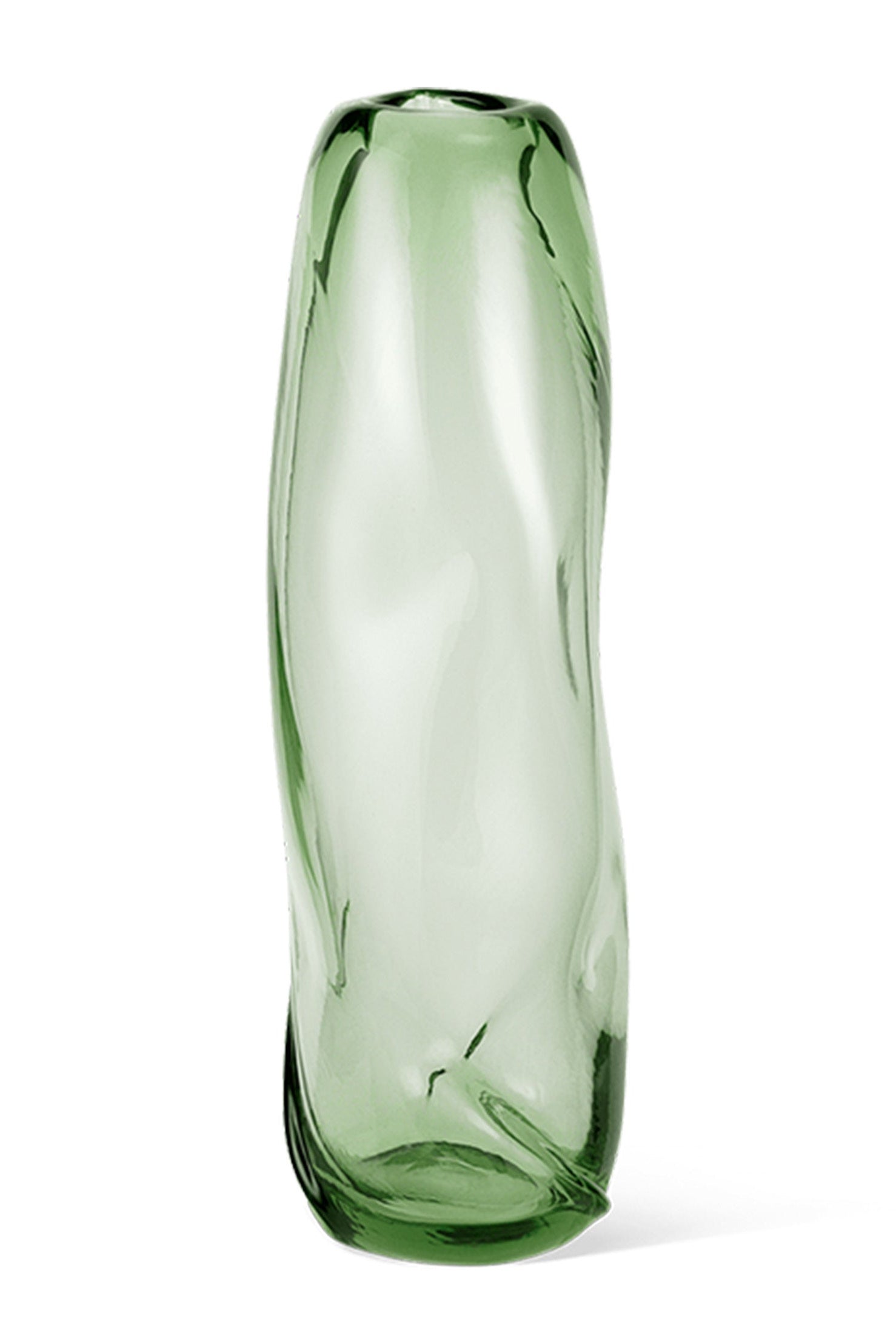 WATER TALL SWIRL vase light green