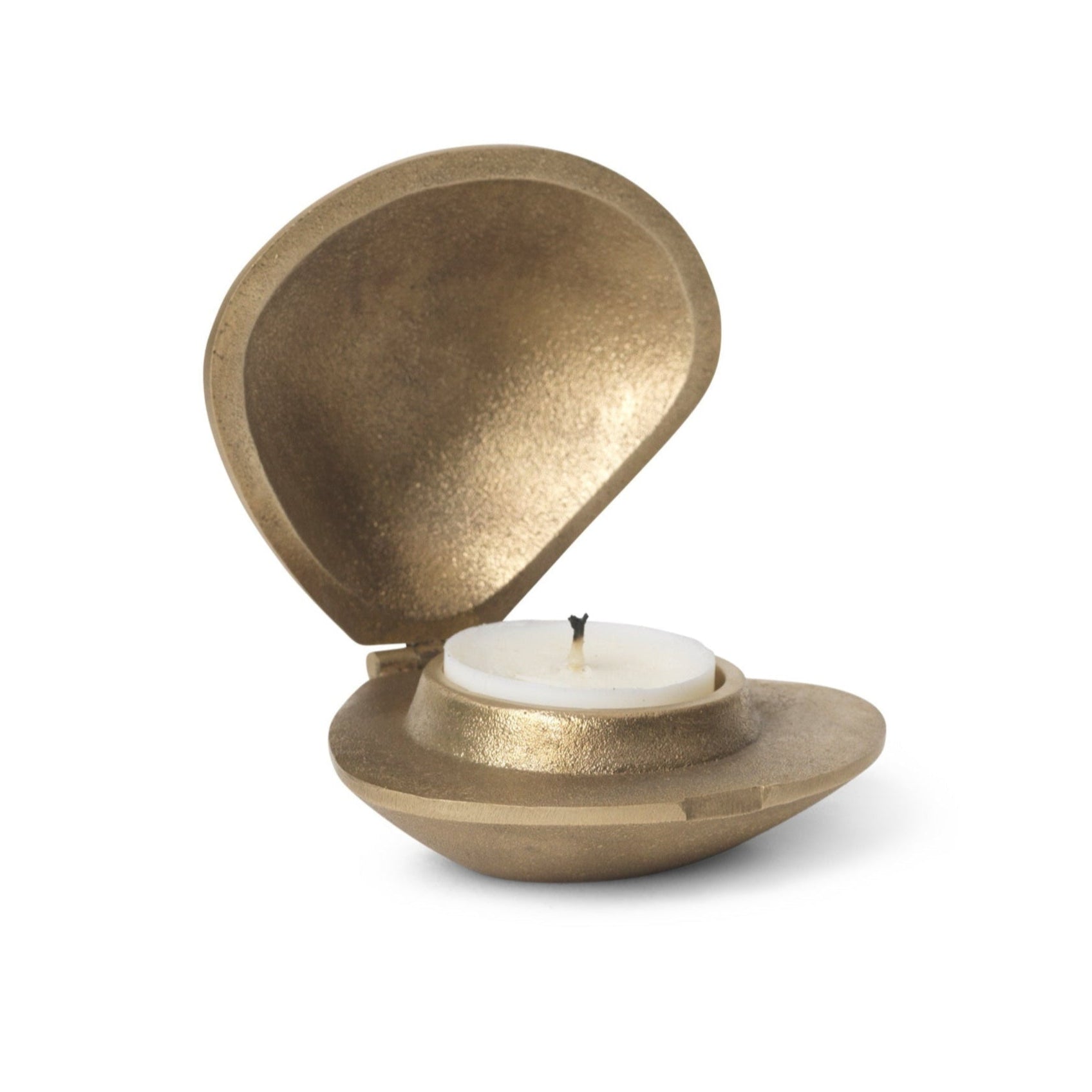 CLAM brass candlestick