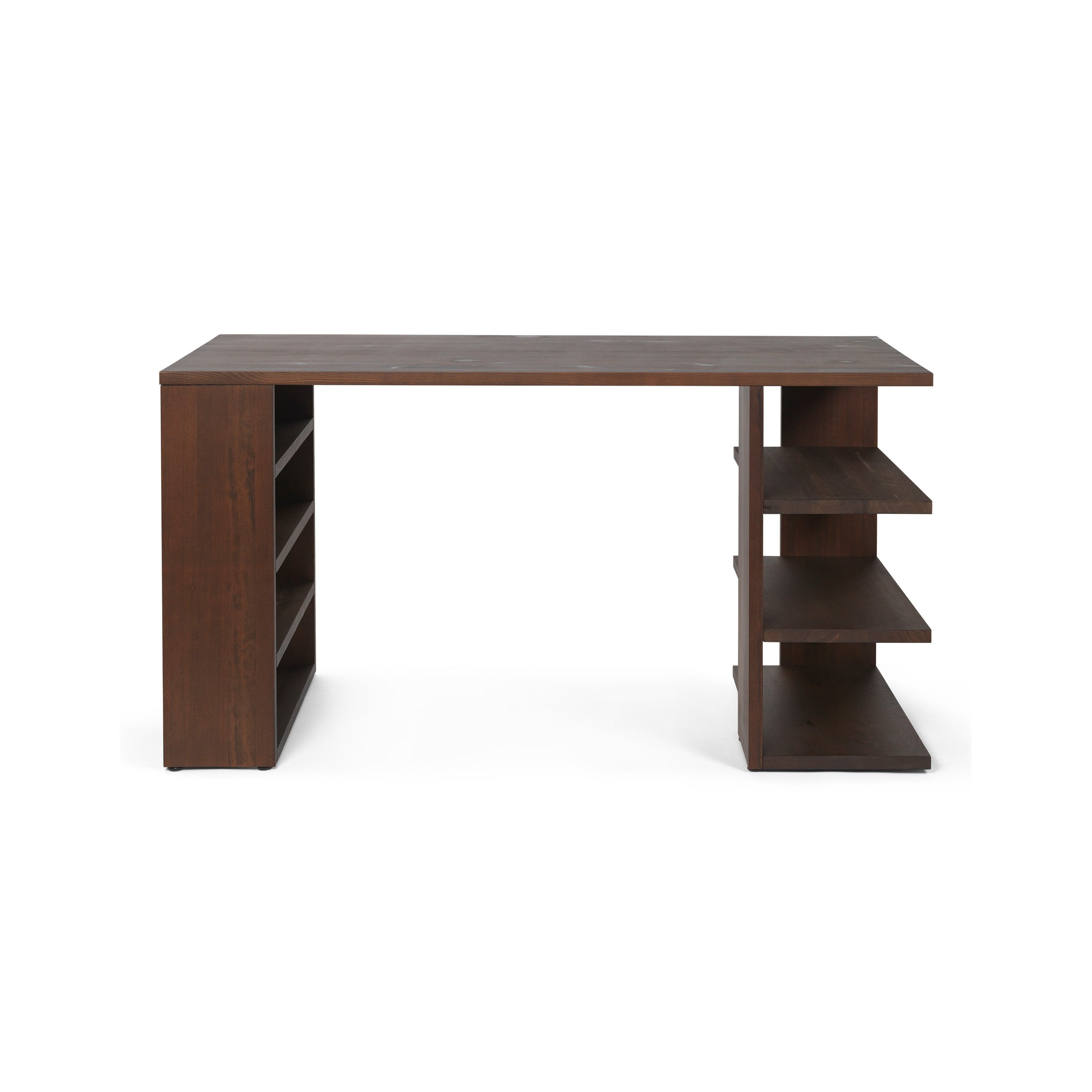 Edre Desk Dunkelbraun Kiefer Holz