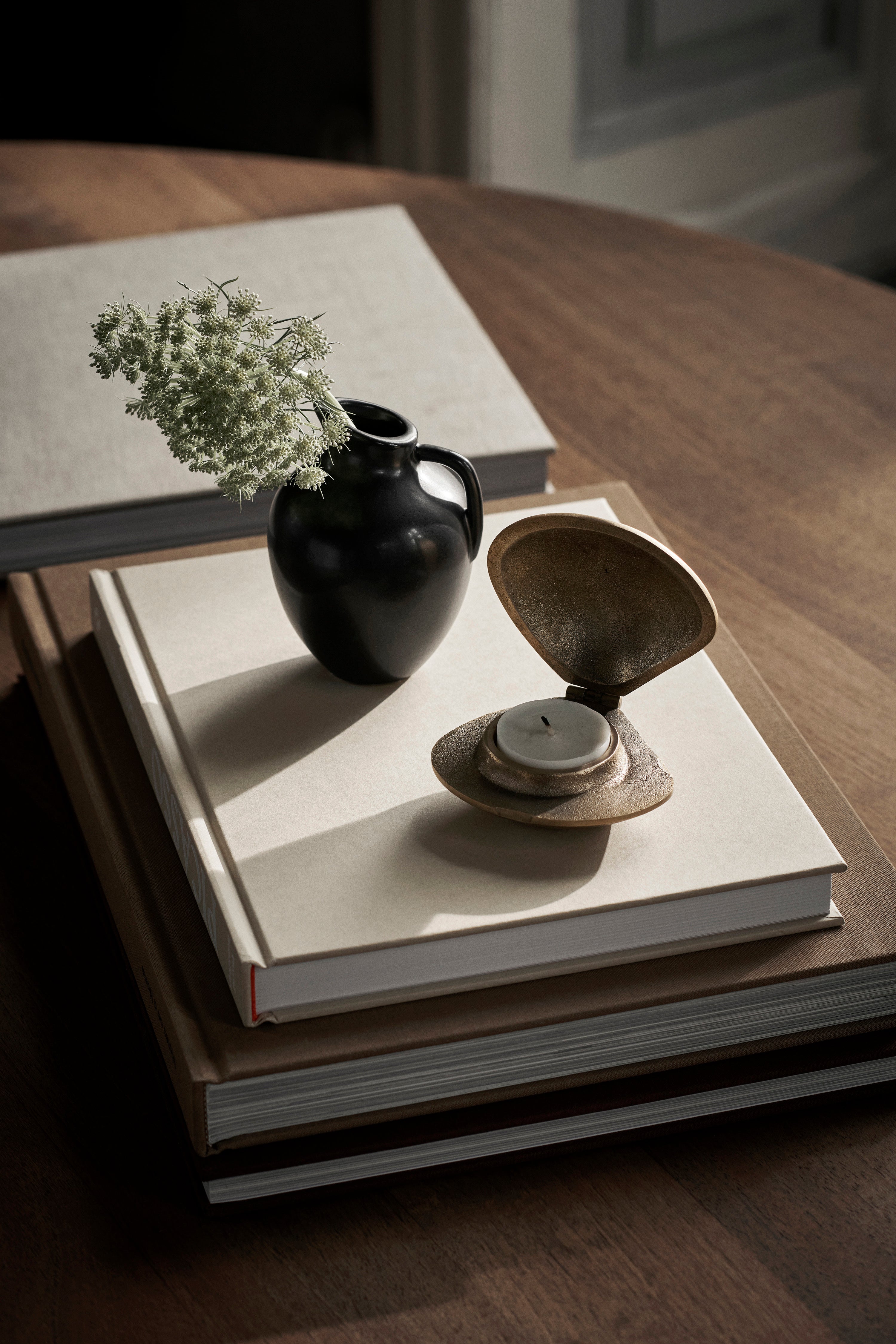CLAM brass candlestick