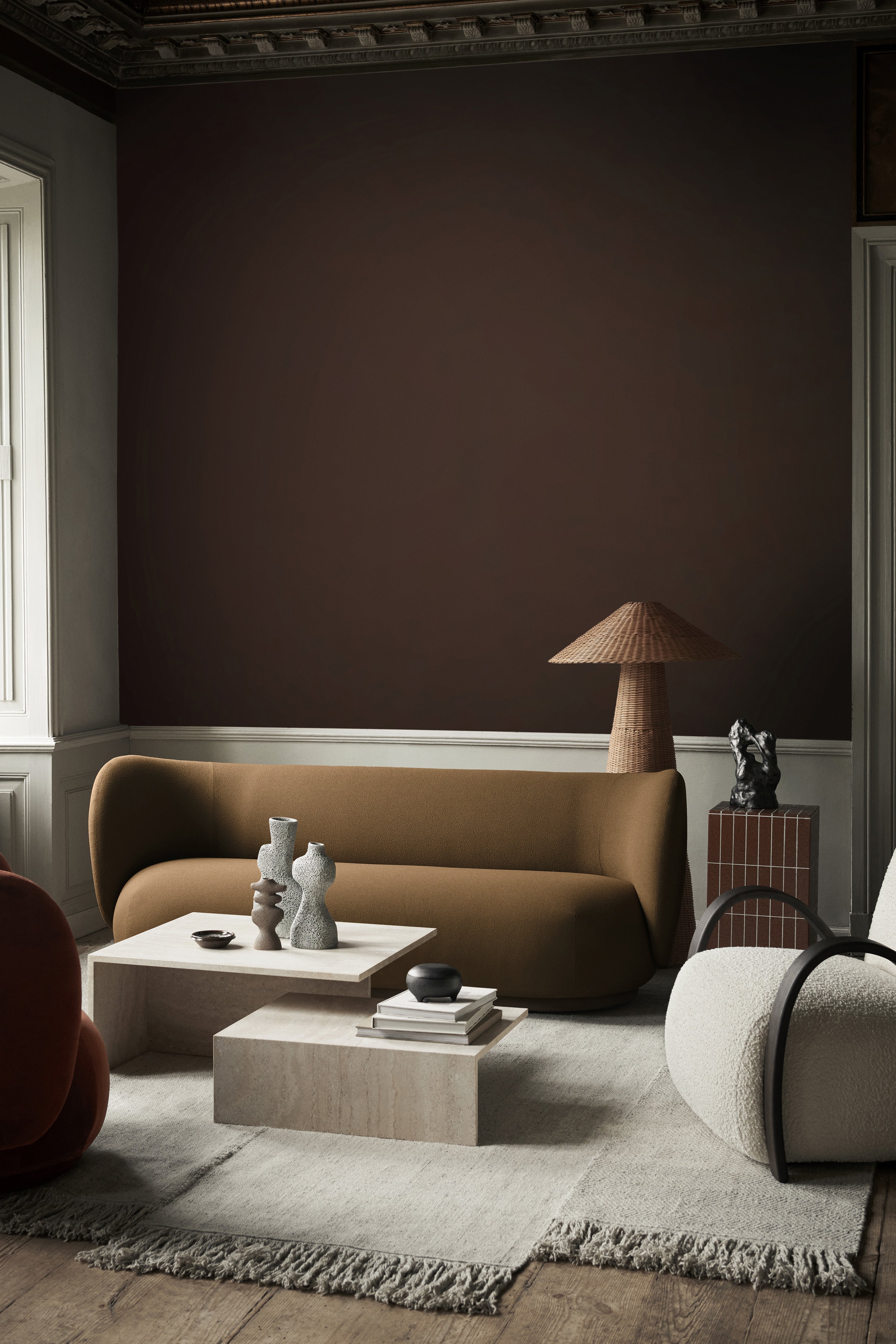 ALTER Teppich grau-beige Wolle