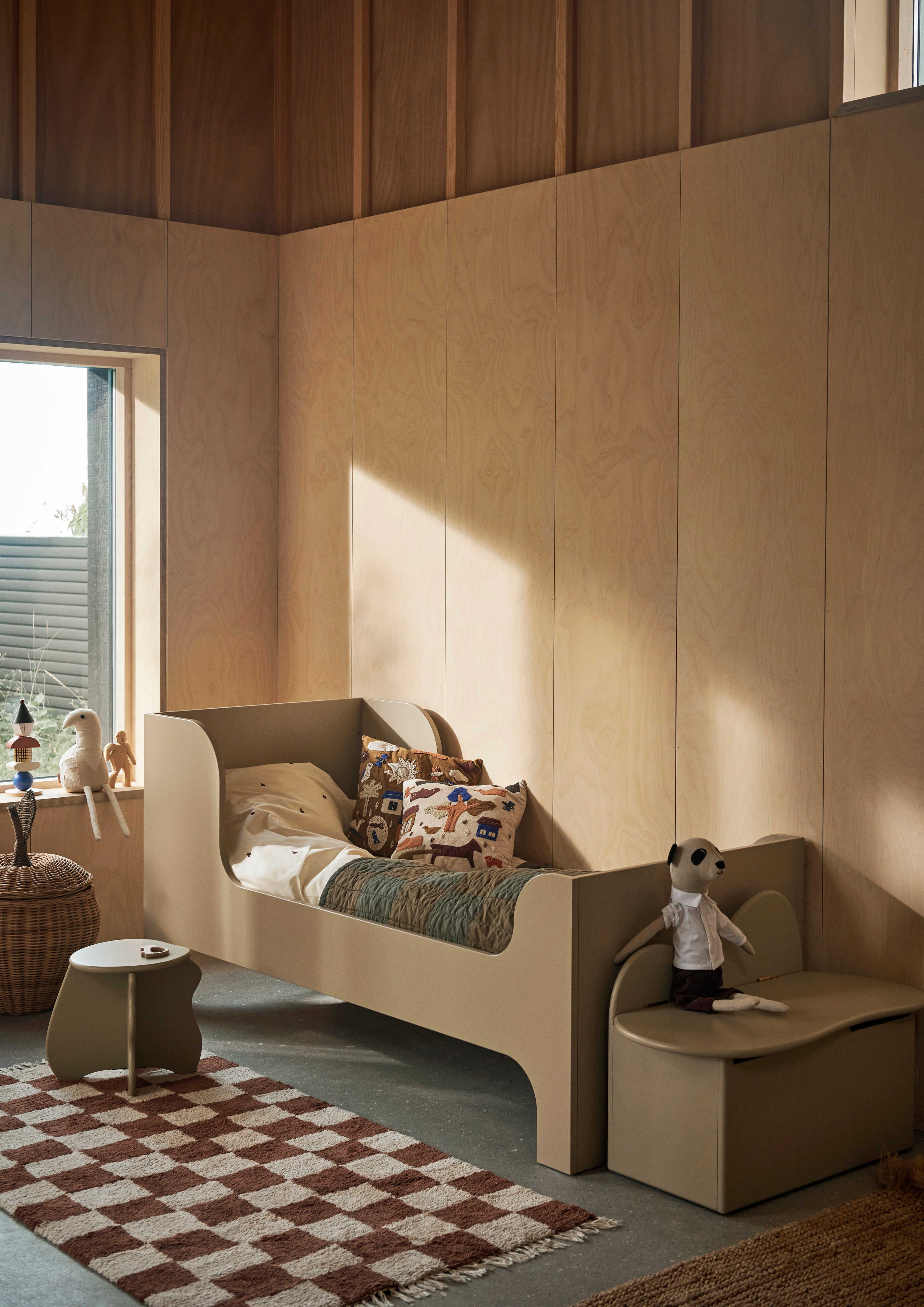 Kinderbank mit Stauraum SLOPE beige