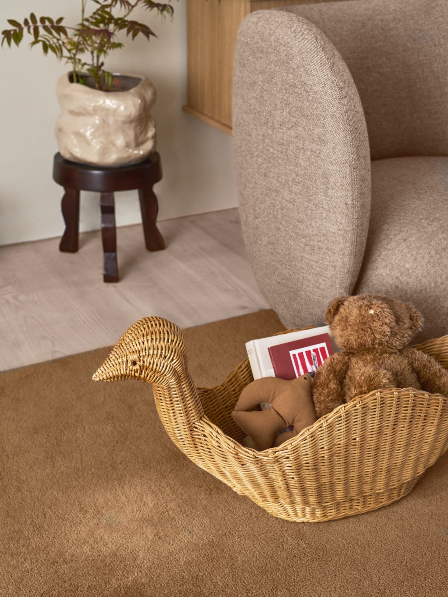 BIRD rattan basket
