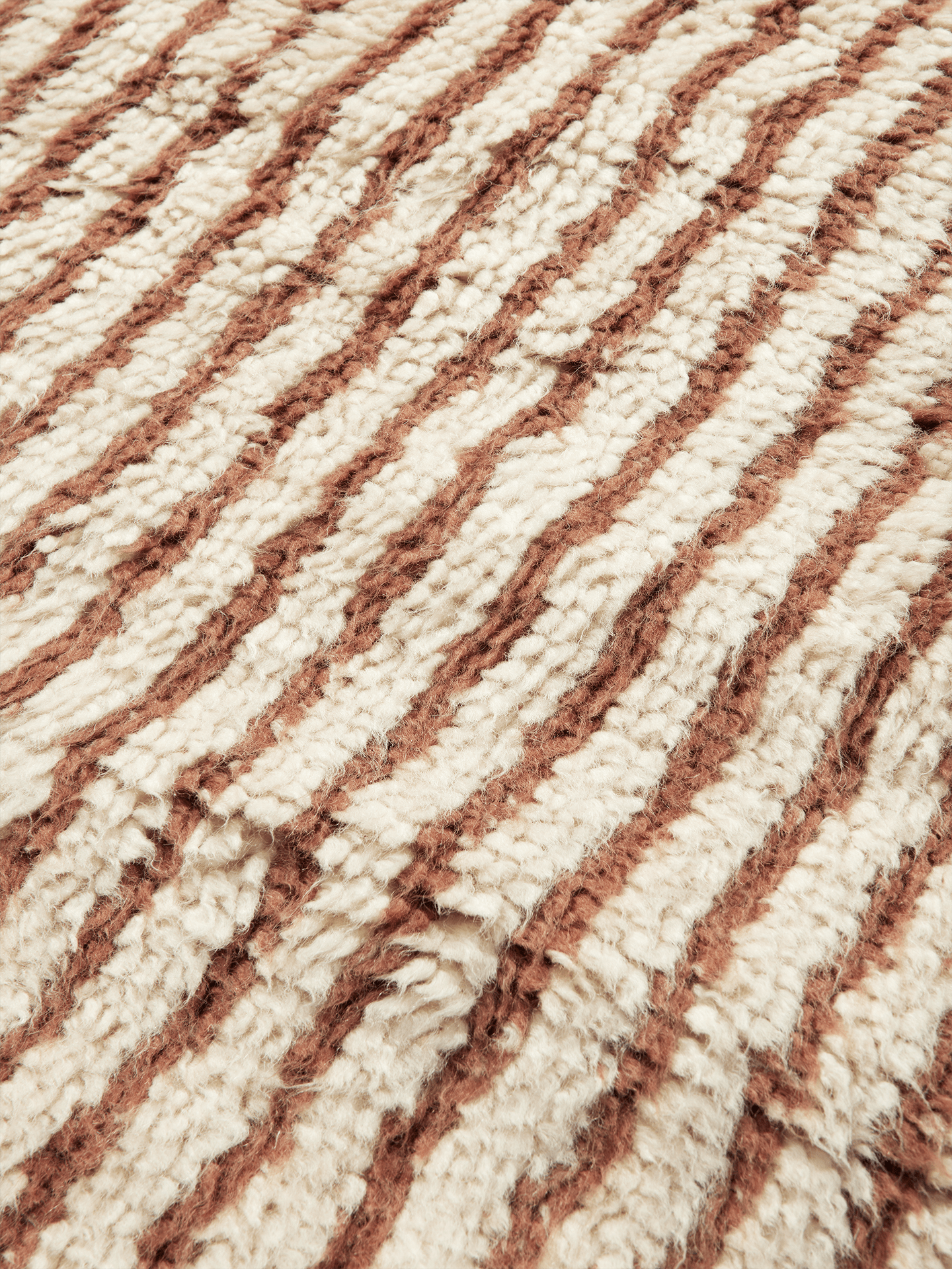 KAMI KNOTTED rug rust brown with beige