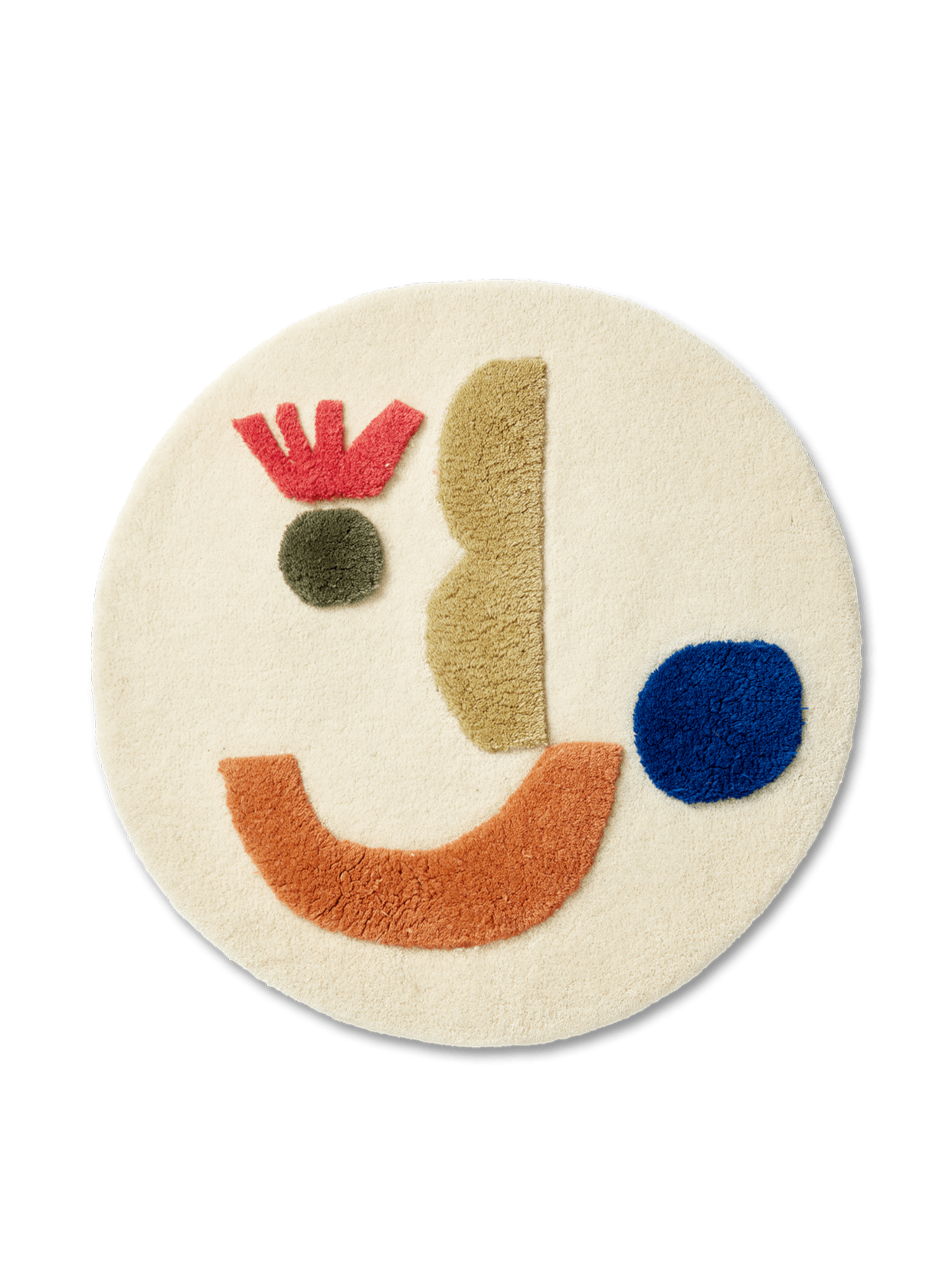 Kinderteppich rund PANTO beige