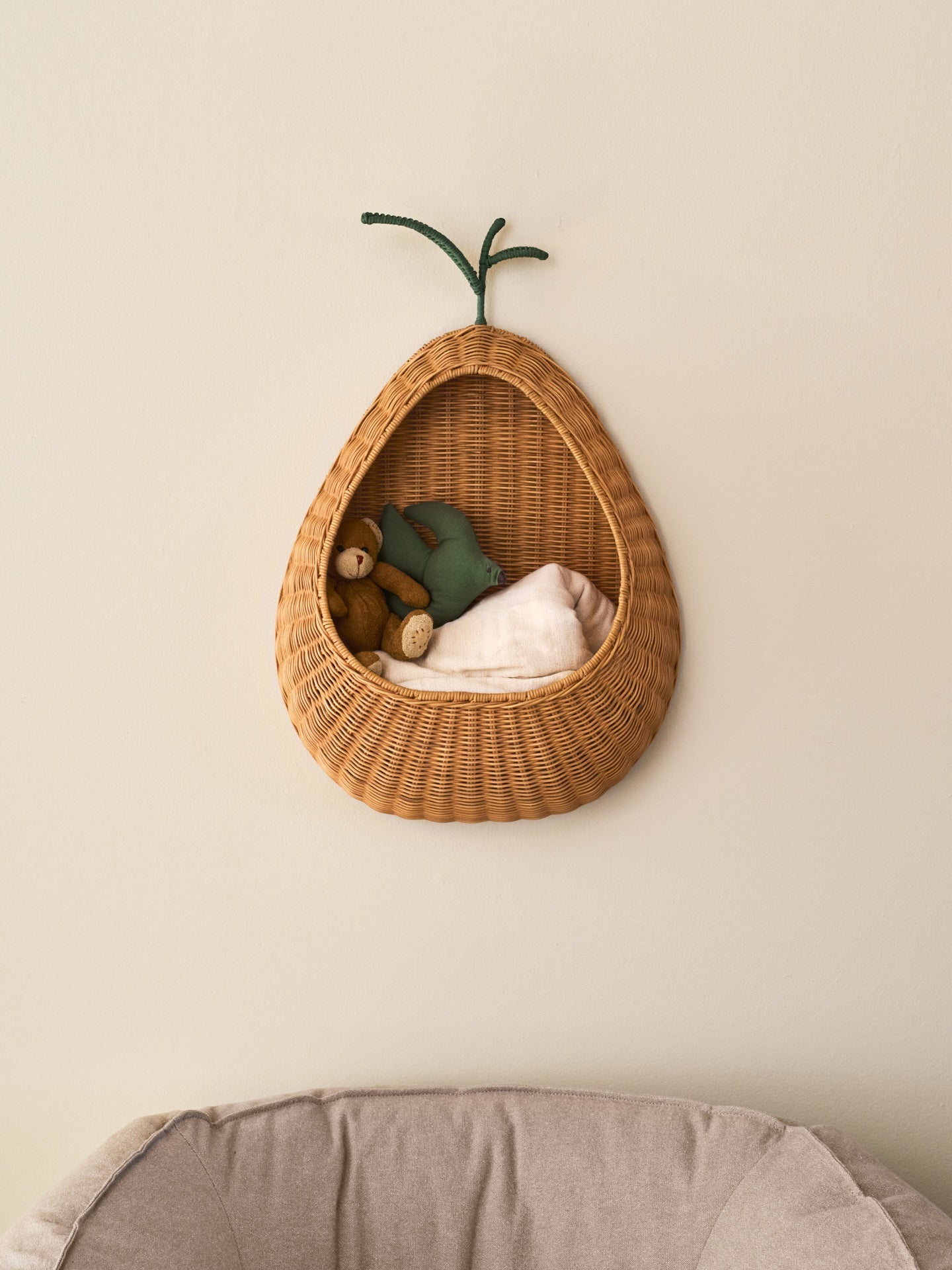 PEAR Rattan-Hängekorb