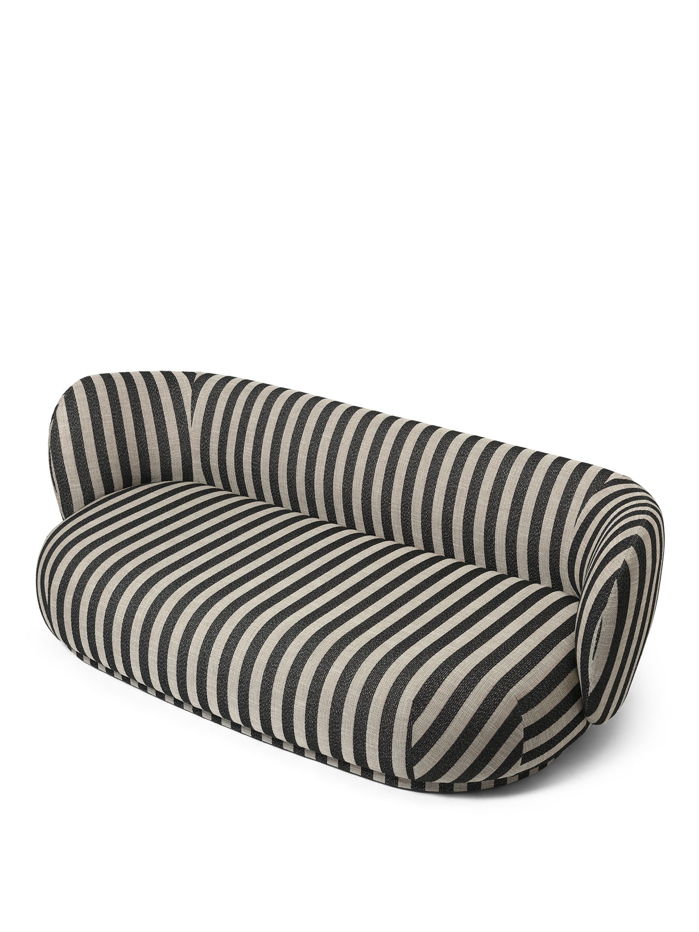 Rico Louisiana Schwarz -Weiß -Sofa