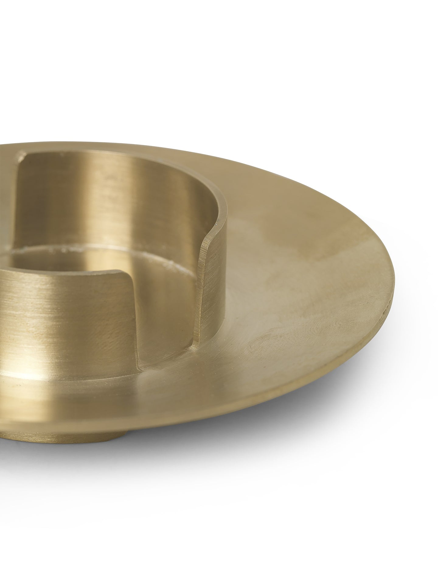 BLOCK brass candle holder