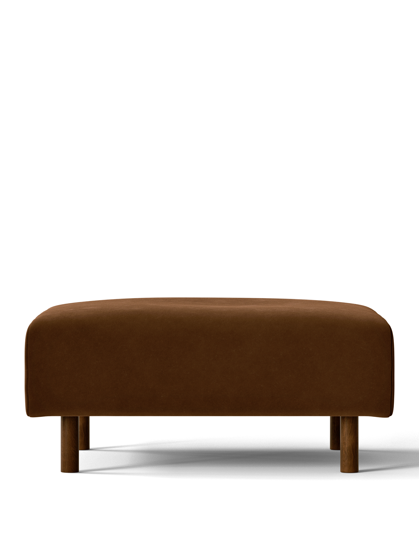 Dase modulares Sofa - Puff reichhaltiges Samtbraun