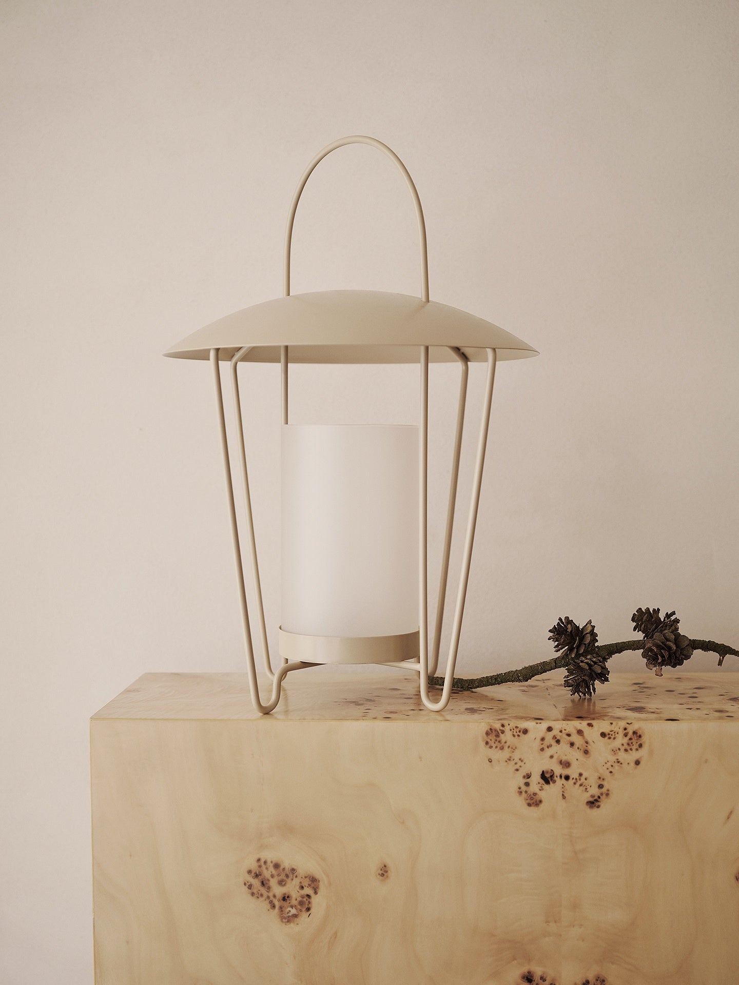 ABRI beige Laterne